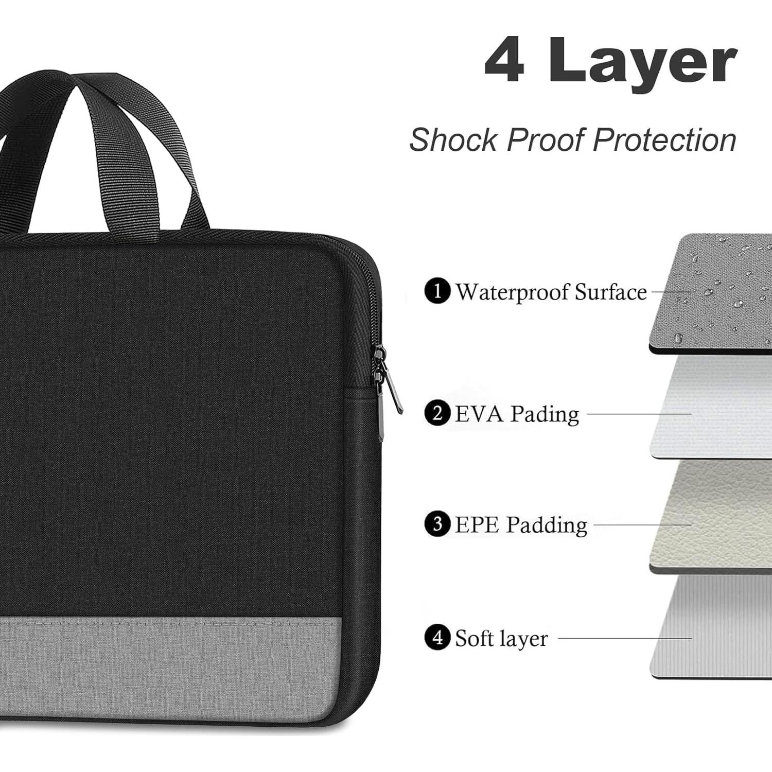 Funda para Laptop 15.6" Ampoock Negra Resistente al Agua