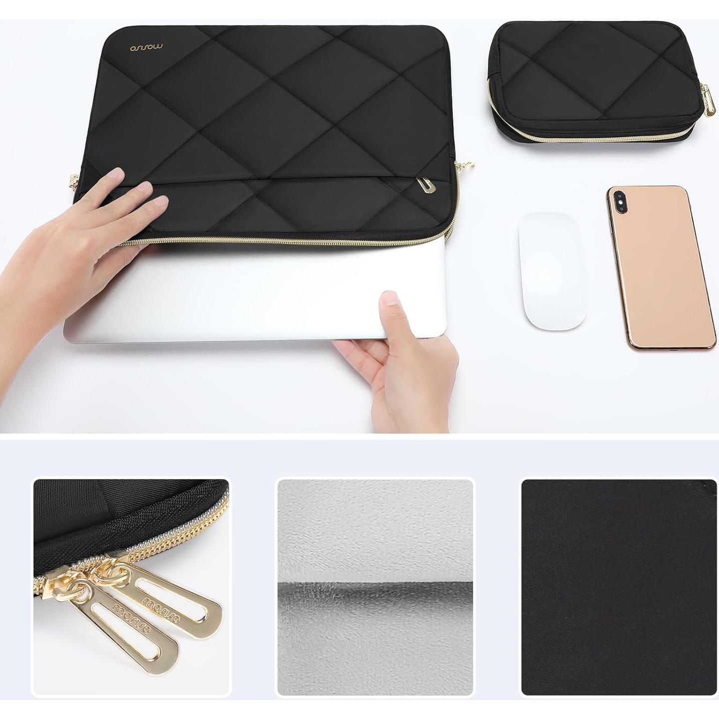 Funda para Laptop 13.3" MOSISO Negra Acolchada con Bolsa