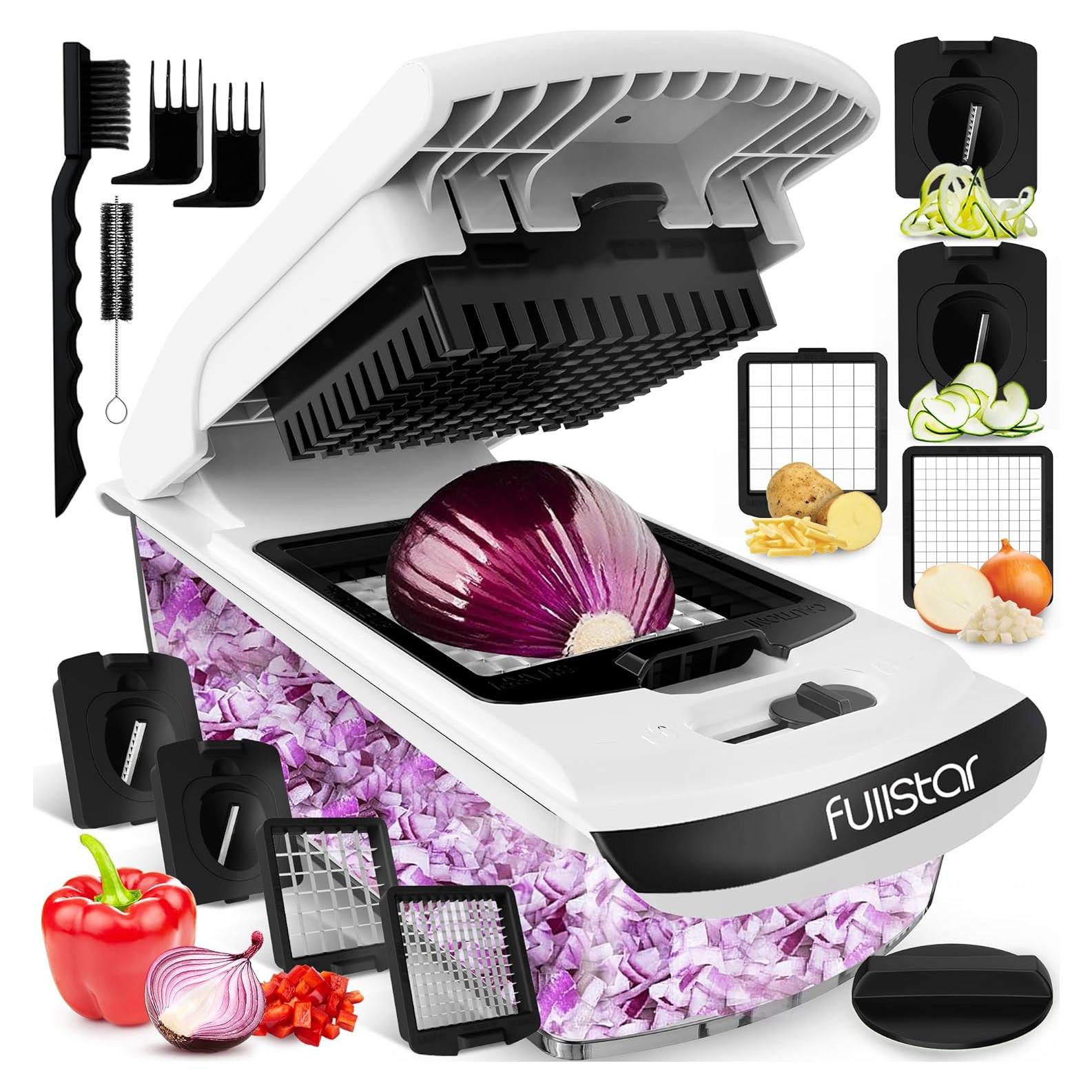 Cortador de Verduras Fullstar 4 en 1 Blanco - Acero Inoxidable