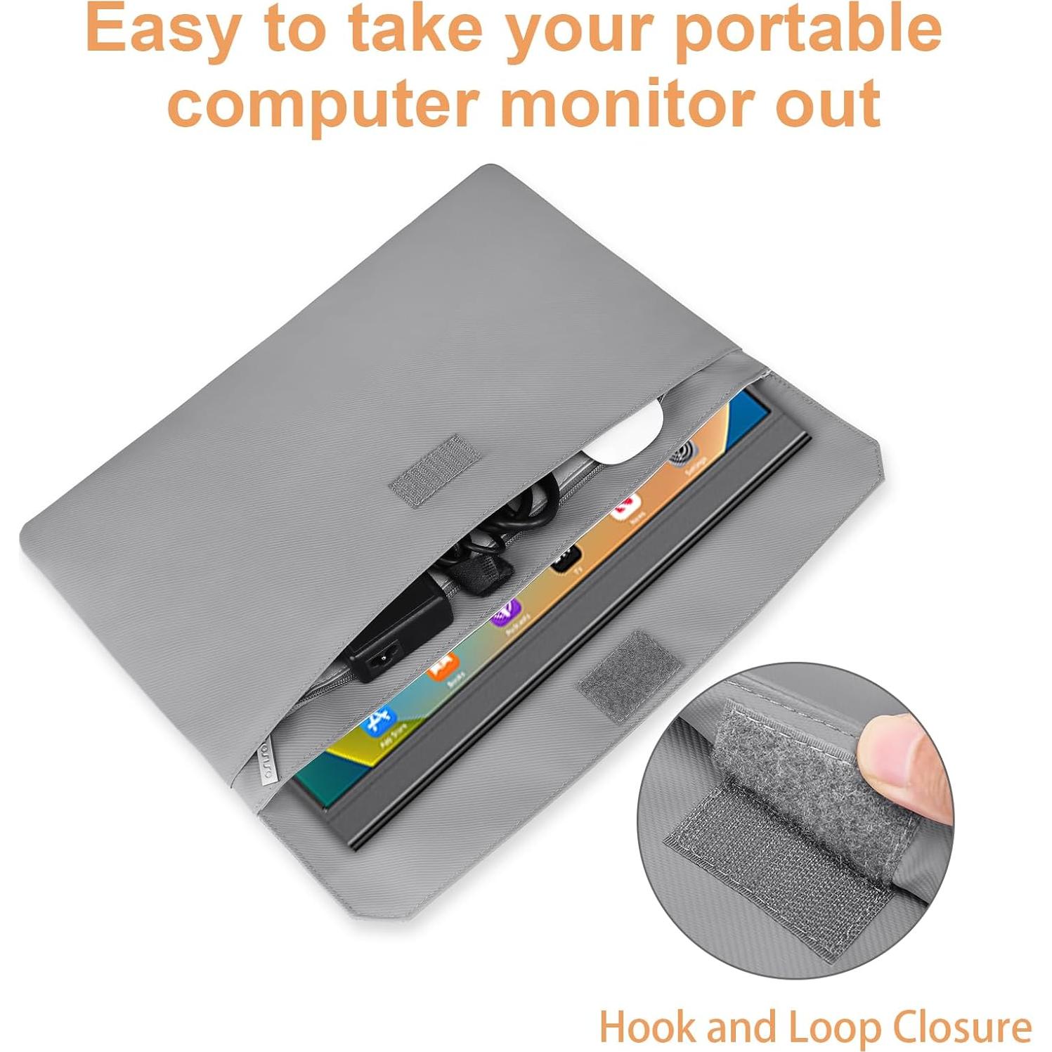 Funda de Monitor Portátil MOSISO 16.1" Gris Impermeable