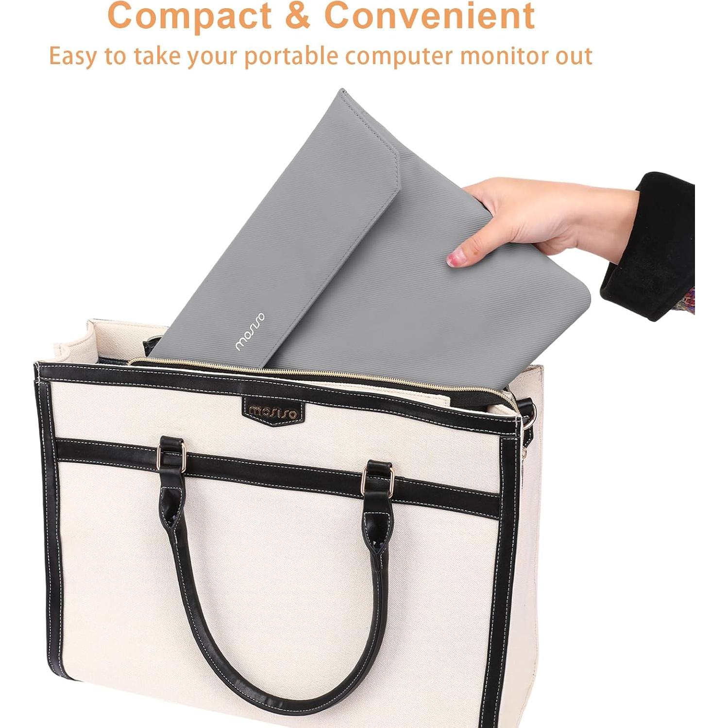 Funda de Monitor Portátil MOSISO 16.1" Gris Impermeable