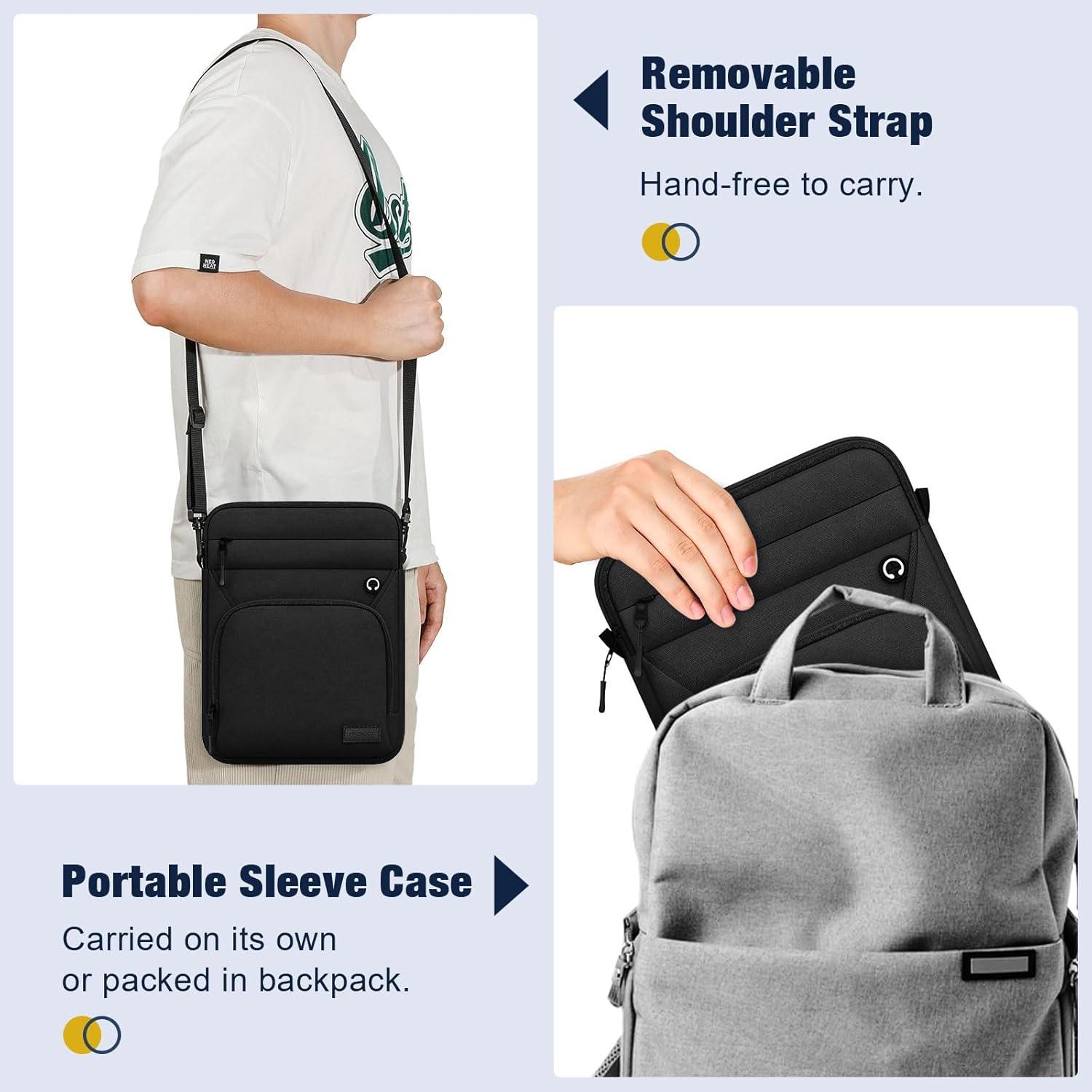 Funda para Laptop MoKo 15.6" Negra, Compatible con MacBook y ASUS