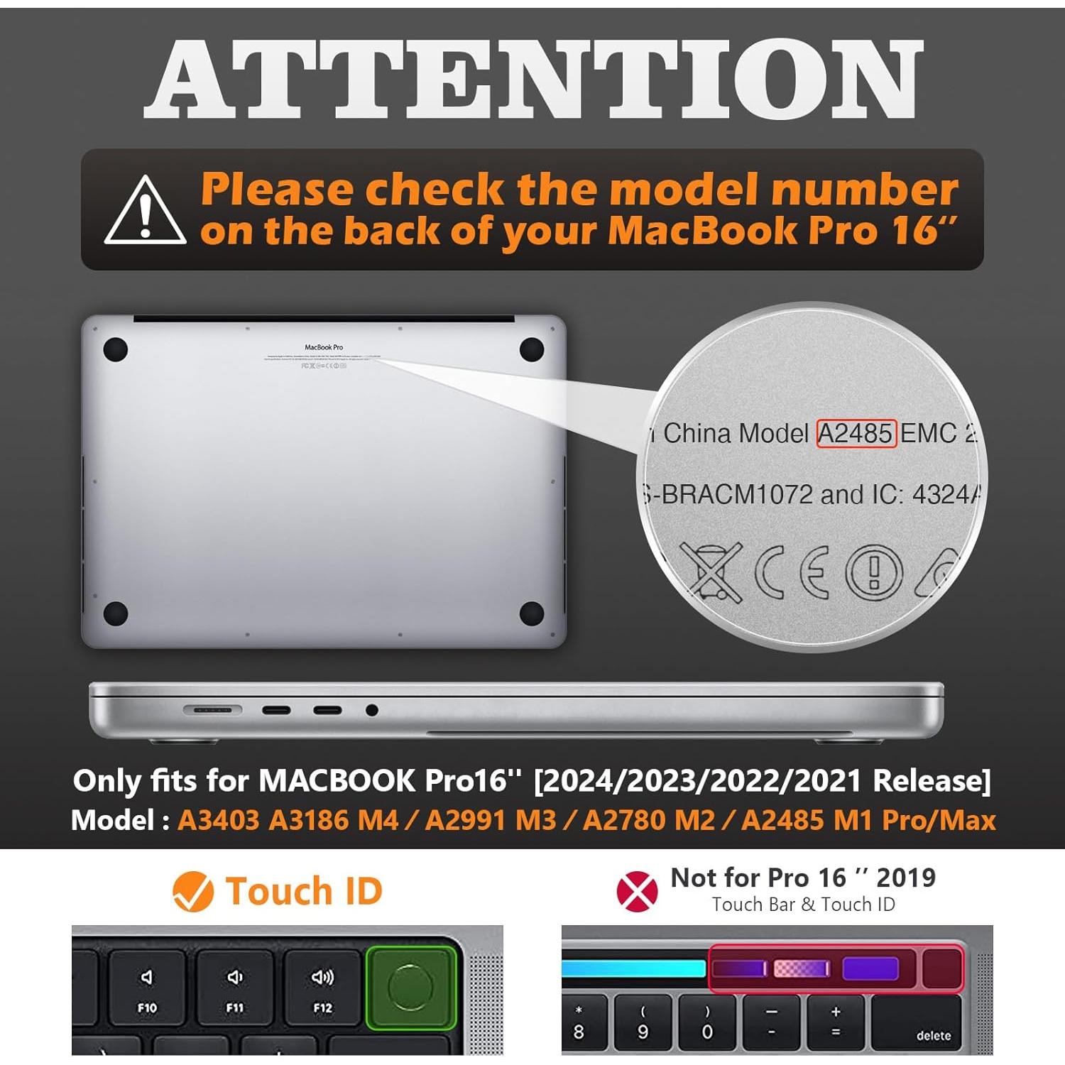 Estuche SEYMAC para MacBook Pro 16" 2021-2024, Negro