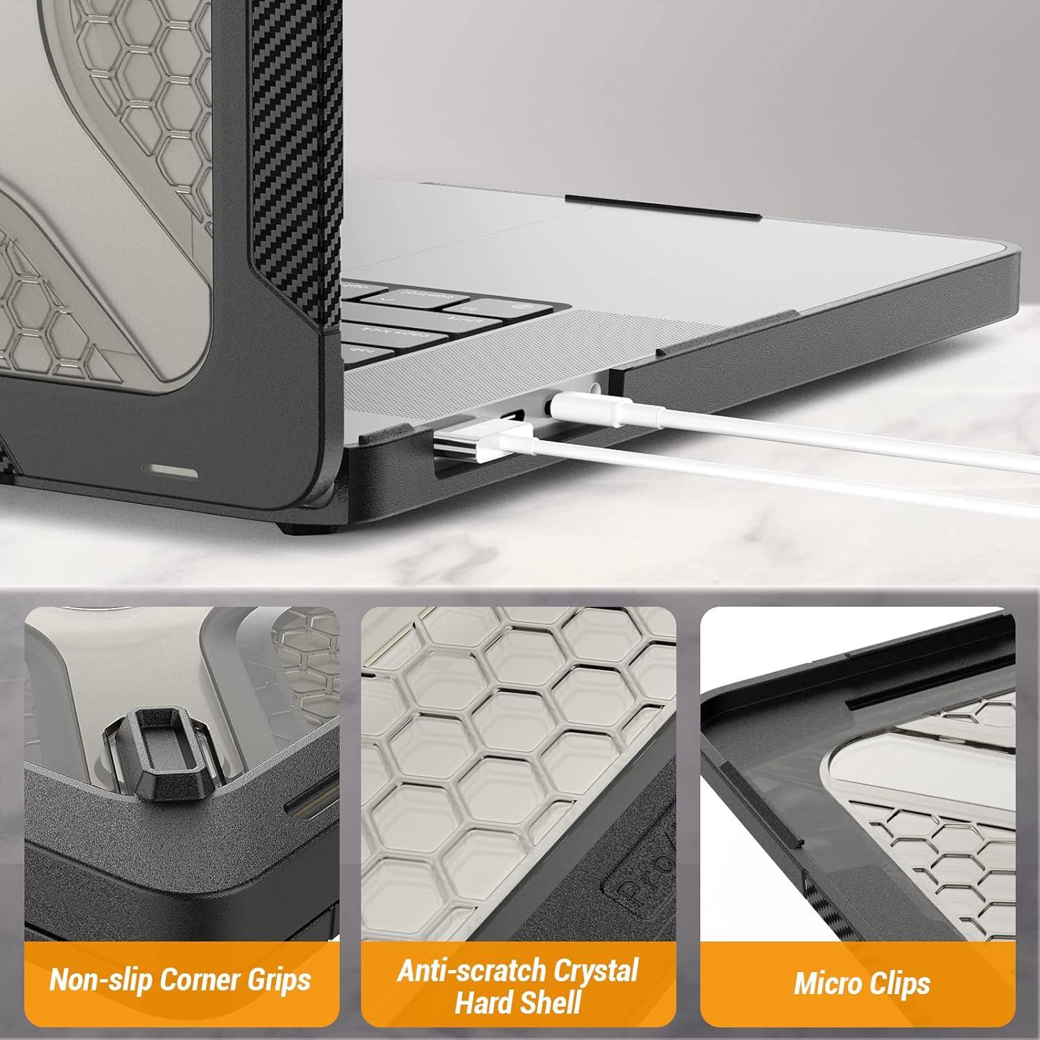 Estuche SEYMAC para MacBook Pro 16" 2021-2024, Negro