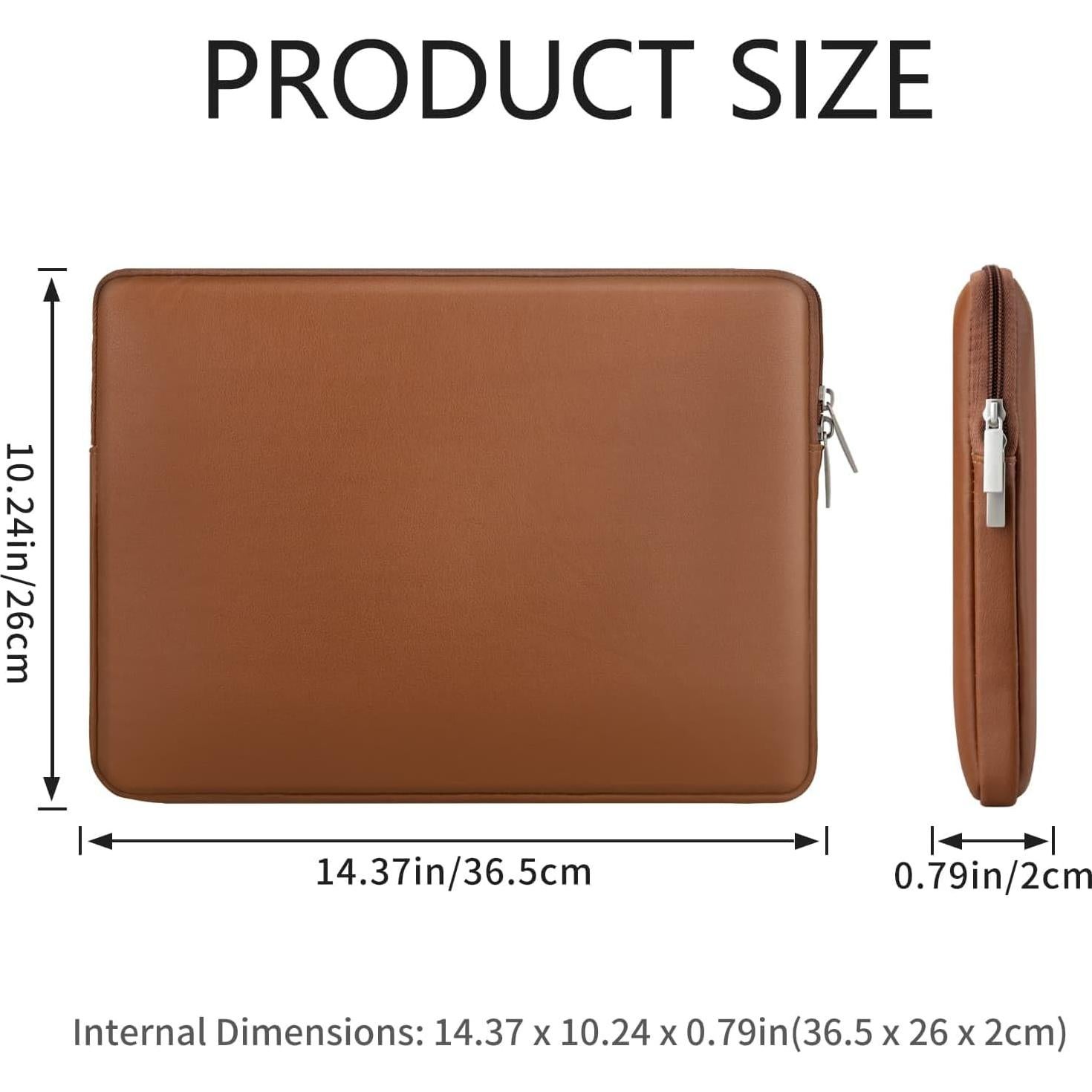 Funda para Laptop RAINYEAR 15.4" Cuero PU Resistente al Agua