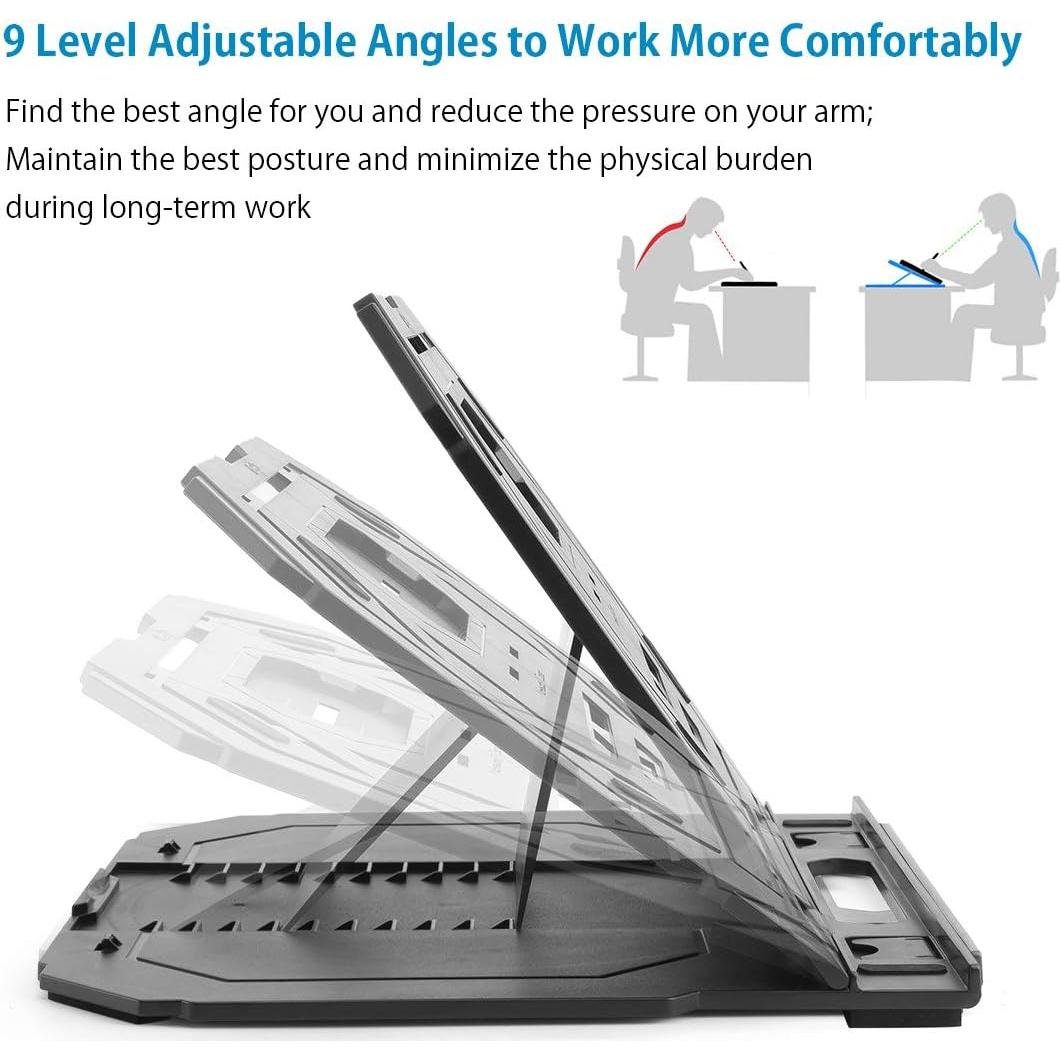 Soporte para Tableta de Dibujo Frunsi Ajustable 12-17" Gris