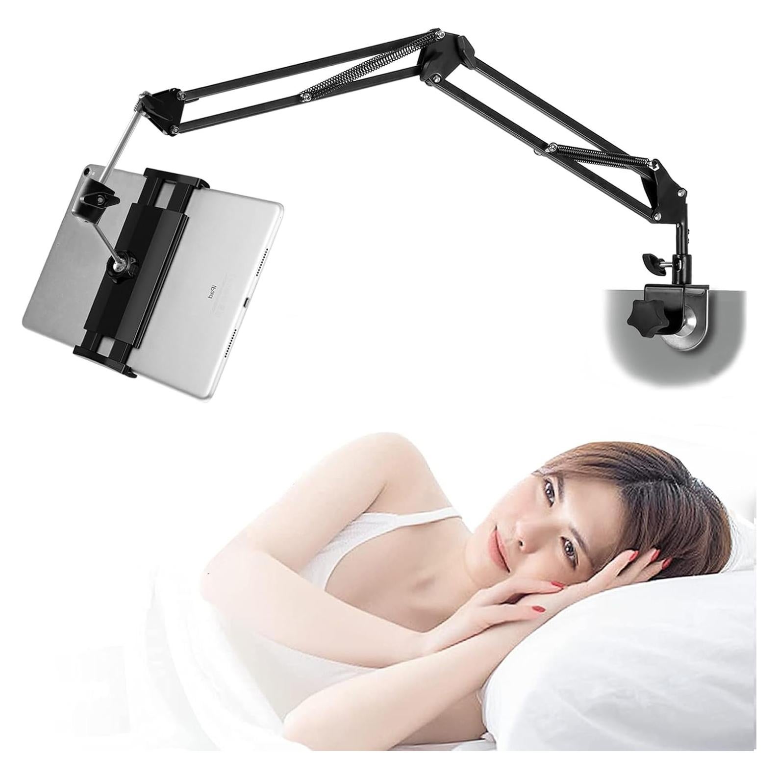 Tablet Stand Phone Holder for Bed,iPad Holder for Desk, Headboard,Bedside,Table, Compatible with iPhone iPad Kindle or Other 4.5-13" Screen Device