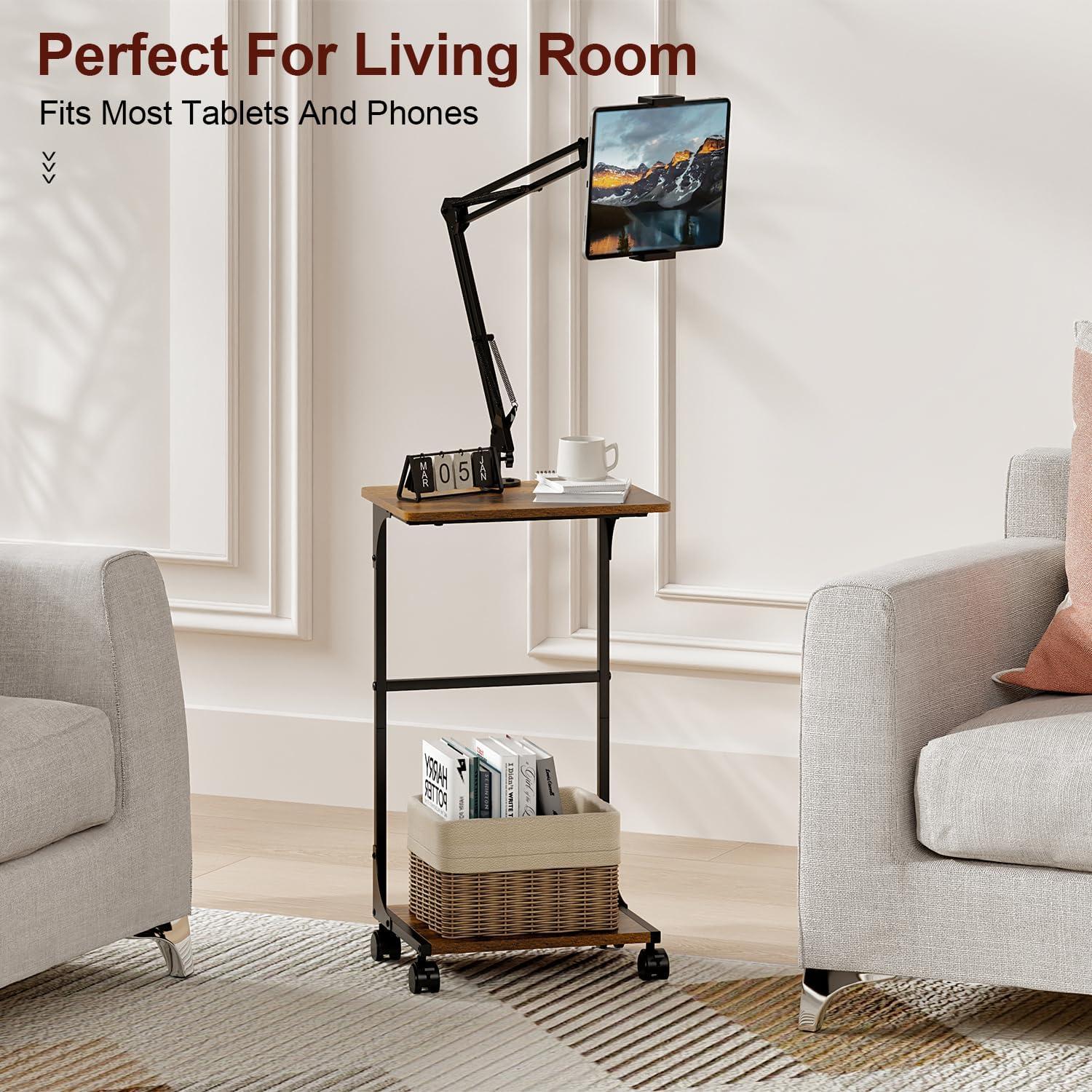 Soporte de Tablet de Piso Cidaziya Ajustable 71-137 cm con Ruedas