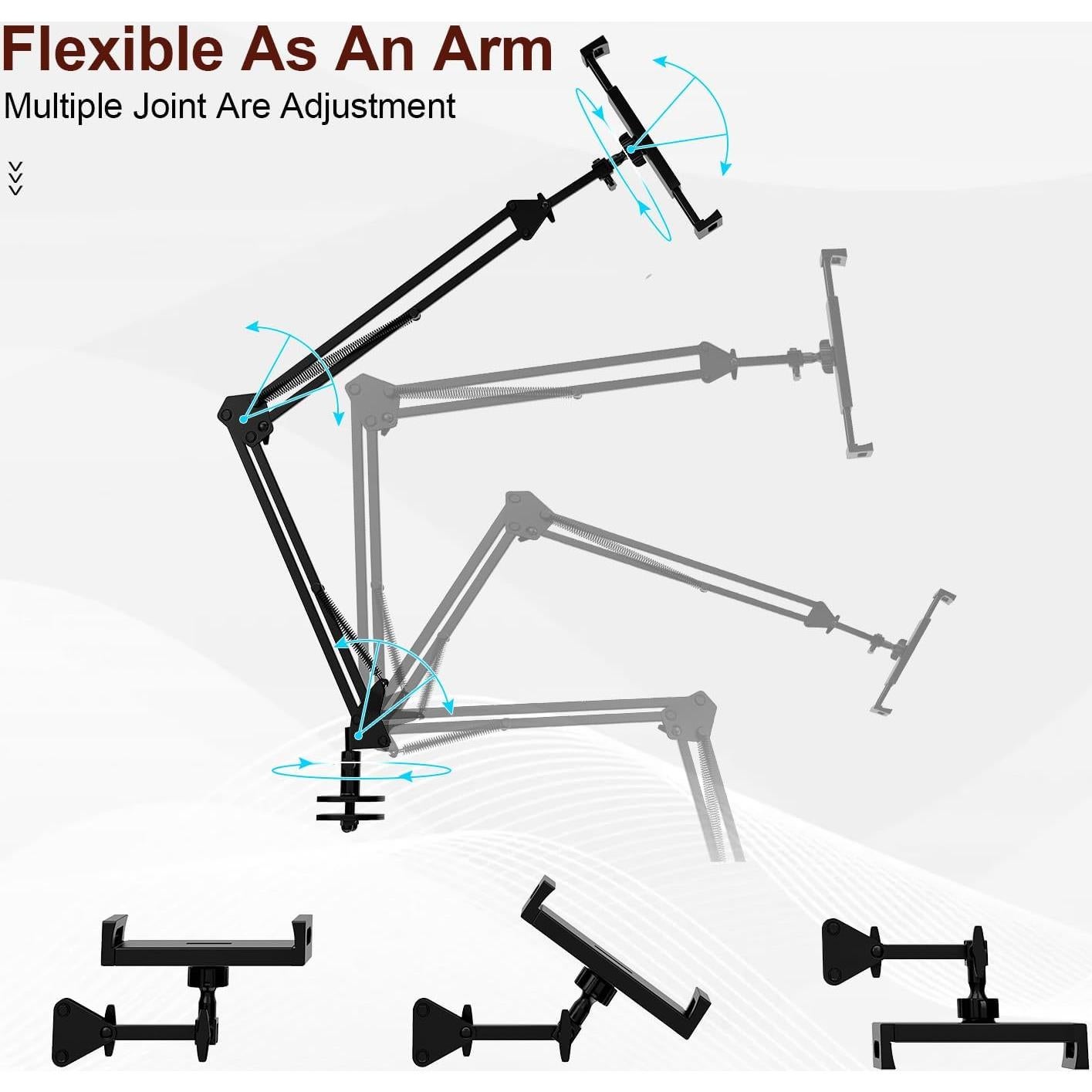 Soporte de Tablet de Piso Cidaziya Ajustable 71-137 cm con Ruedas