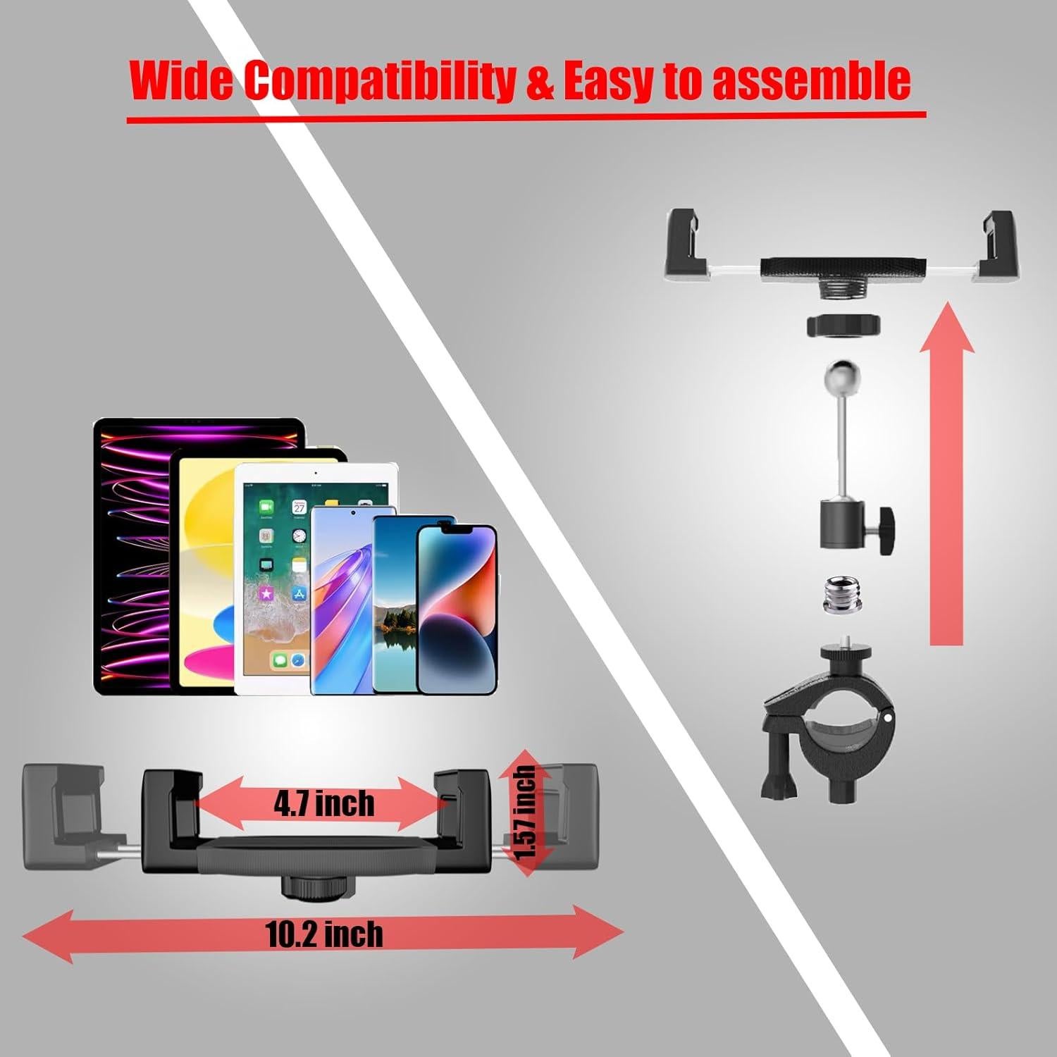 Soporte de Tableta Kereal MIH01 con Cabeza de Bola 360°