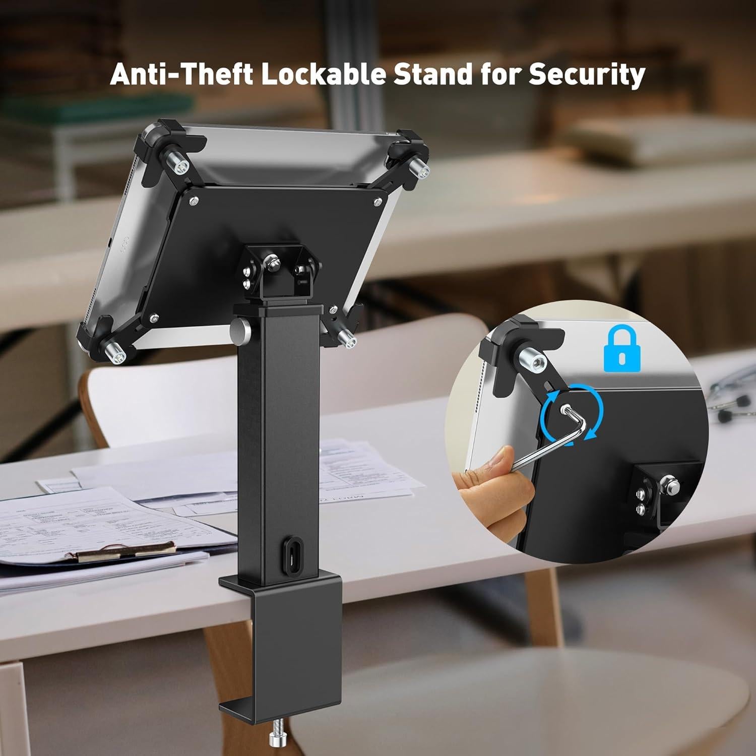 Soporte de Mesa Ajustable AboveTEK para iPad 9.7"-13"