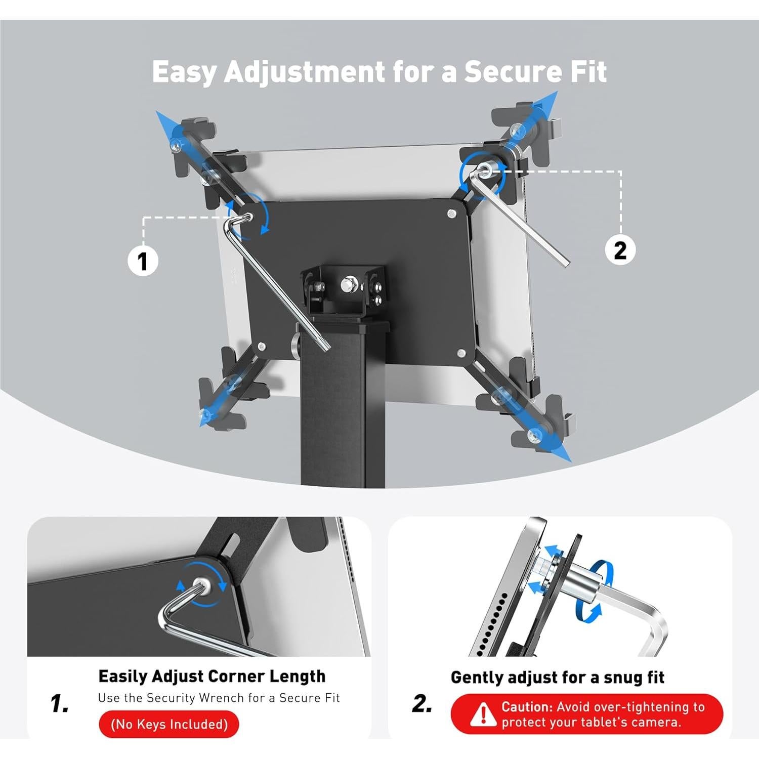 Soporte de Mesa Ajustable AboveTEK para iPad 9.7"-13"