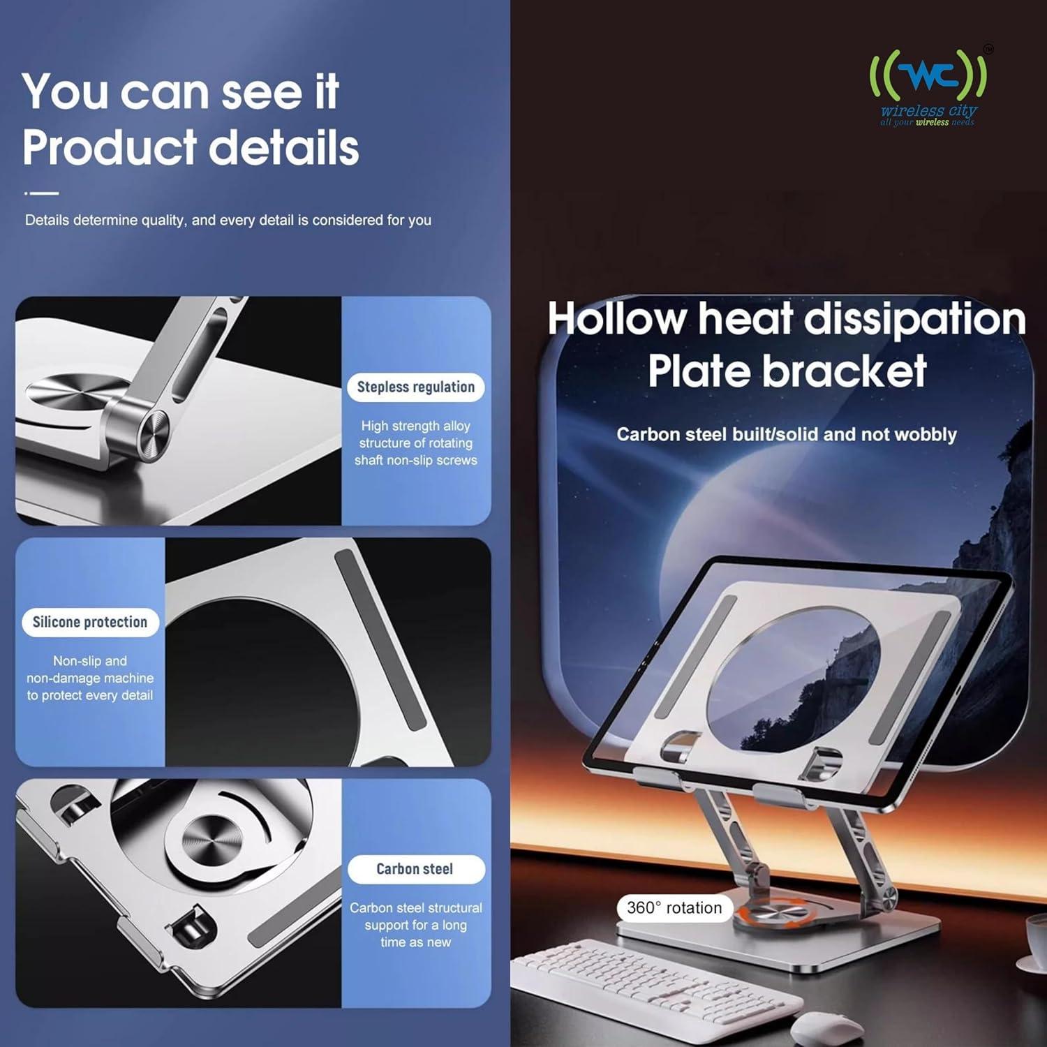 Soporte Universal para Tableta Wireless City Gris 360° Ajustable