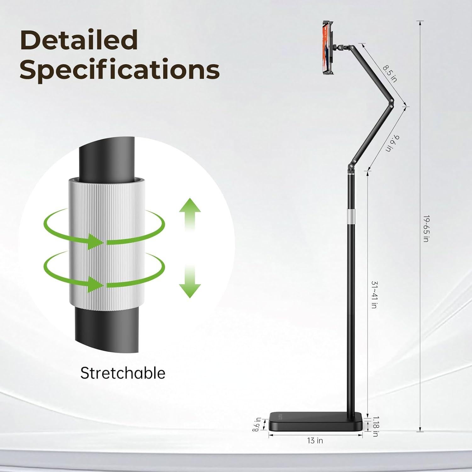 Soporte de Piso para Tablet POLESTO Ajustable 4.83 kg