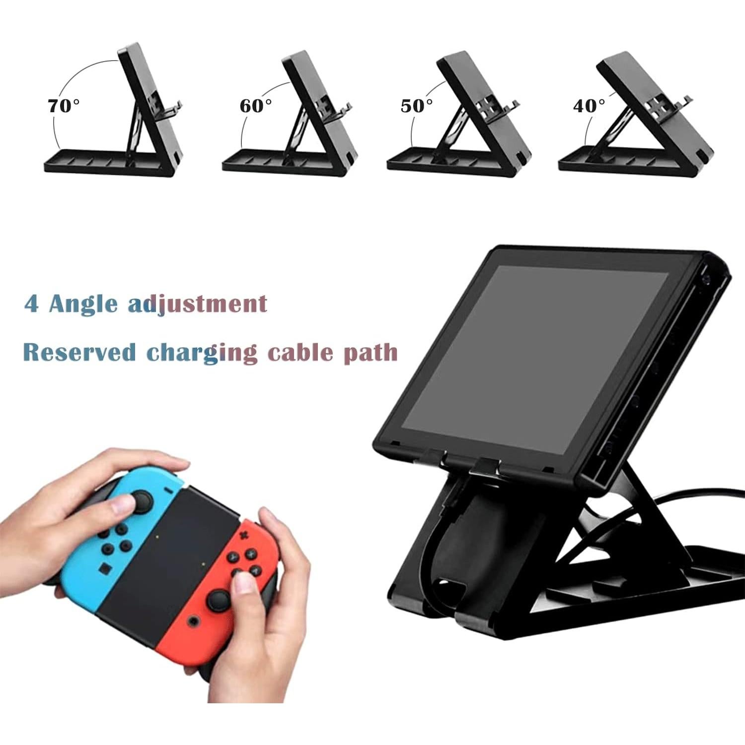 Soporte Plegable UDEE para Nintendo Switch y Dispositivos - Negro