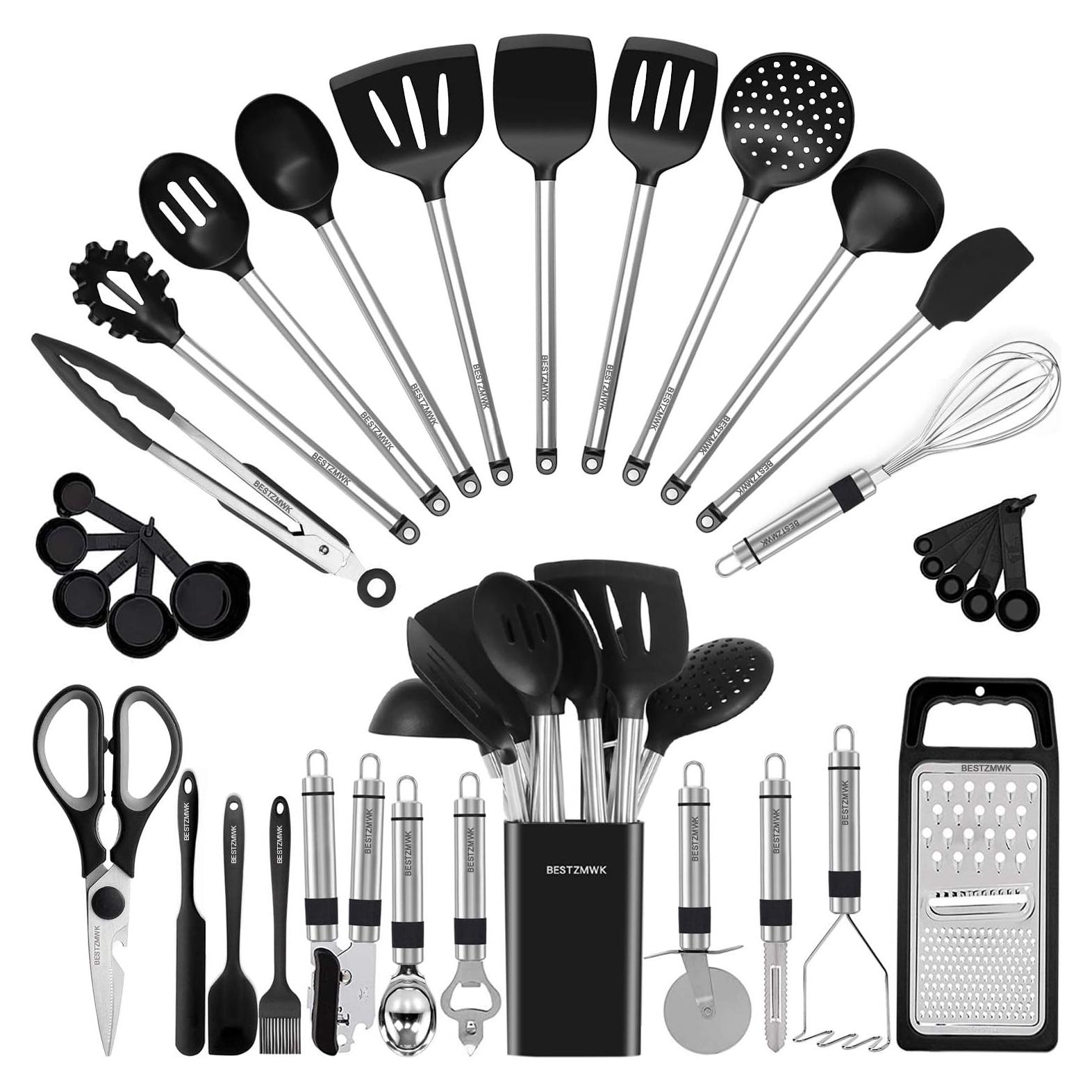 Juego de Utensilios de Cocina BESTZMWK 33 Piezas Antiadherentes