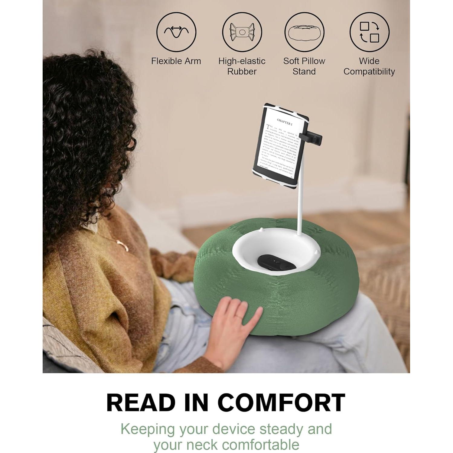 Soporte de Almohada para Kindle y iPad Arctiiro Verde - Ajustable