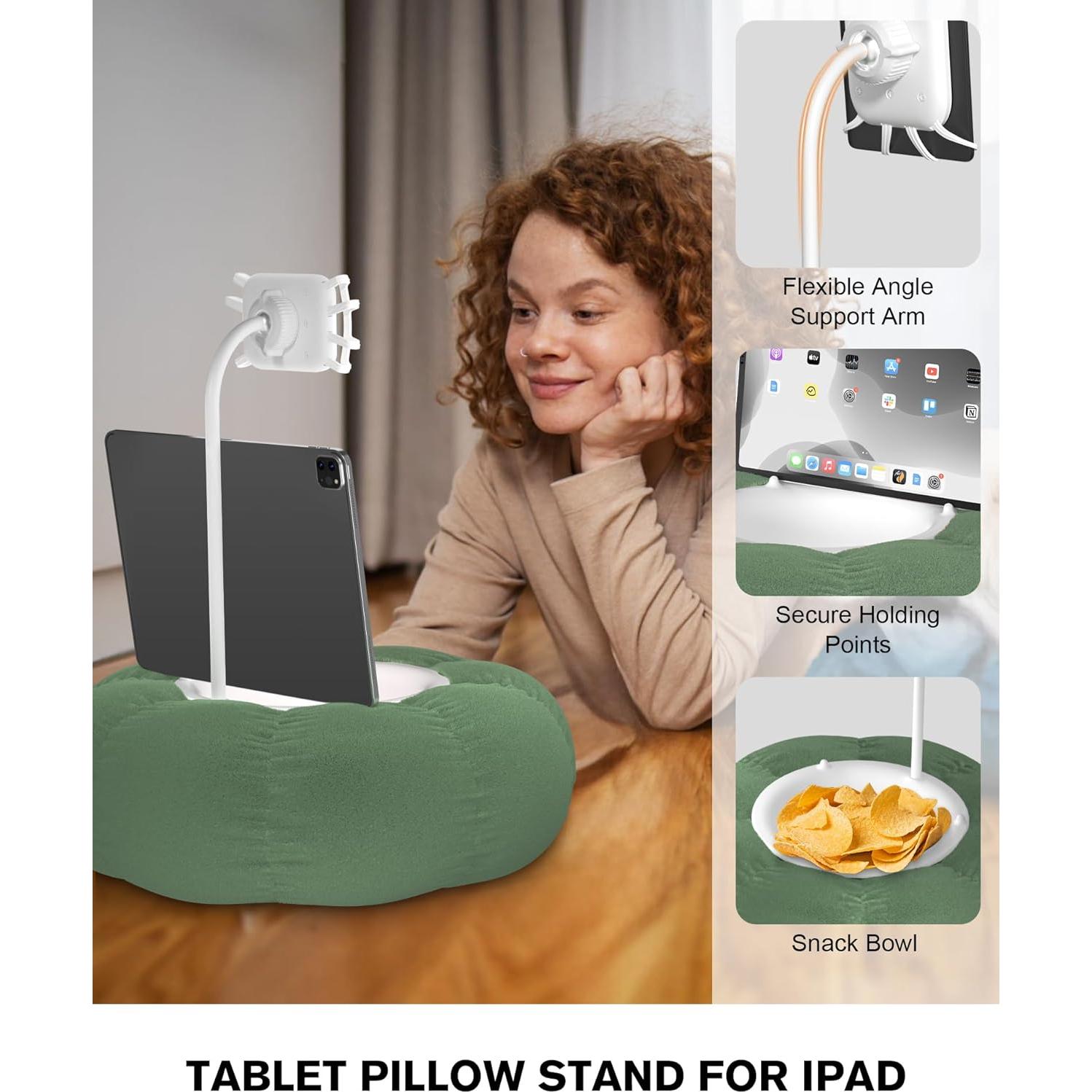 Soporte de Almohada para Kindle y iPad Arctiiro Verde - Ajustable
