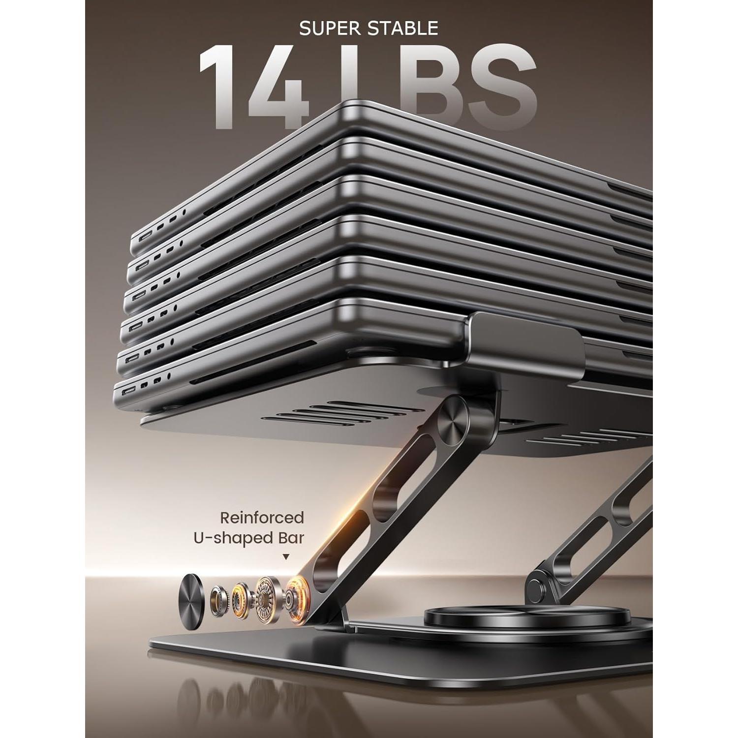 Soporte para Laptop Lamicall Ajustable 360° y Soporte para Tableta