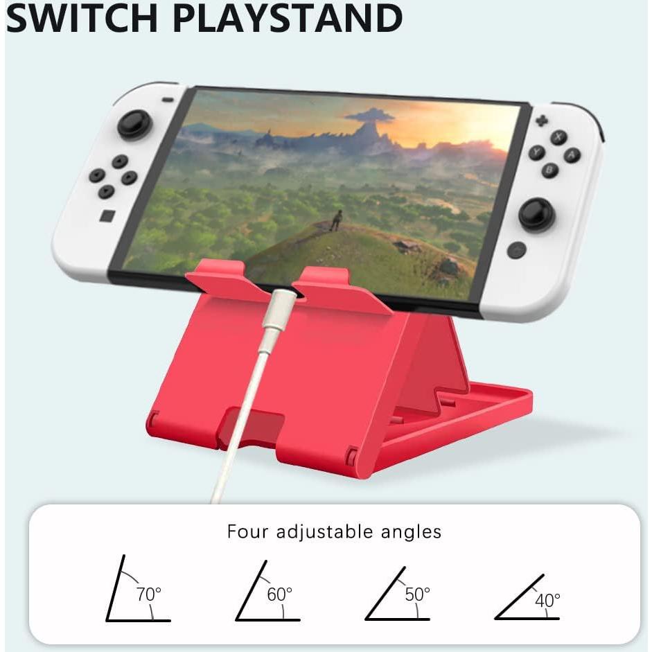 Soporte Ajustable ELIATER para Nintendo Switch y Móviles Rojo