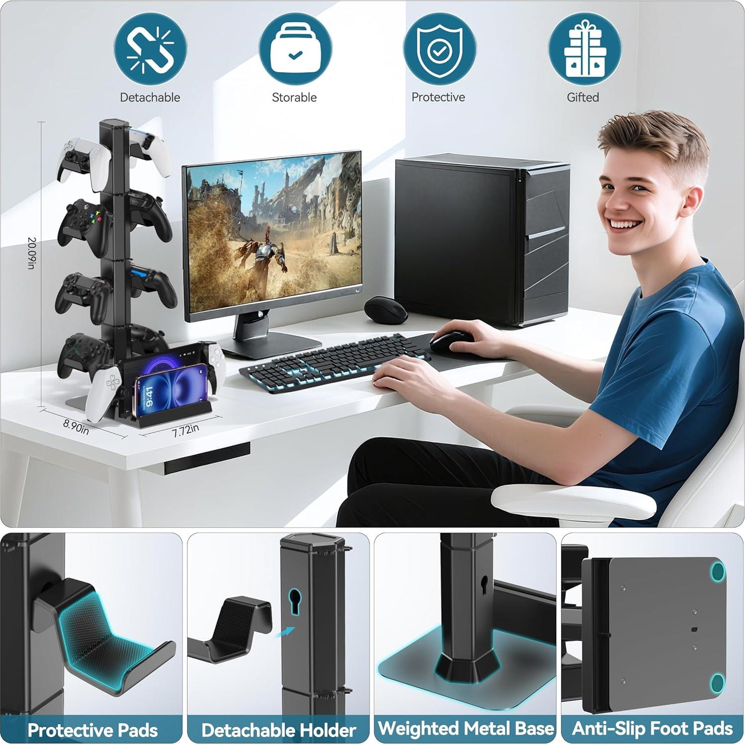 Soporte para Auriculares y Controladores Kytok - Organizador de Escritorio