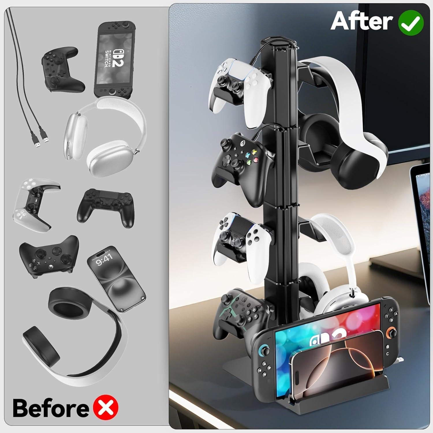 Soporte para Auriculares y Controladores Kytok - Organizador de Escritorio