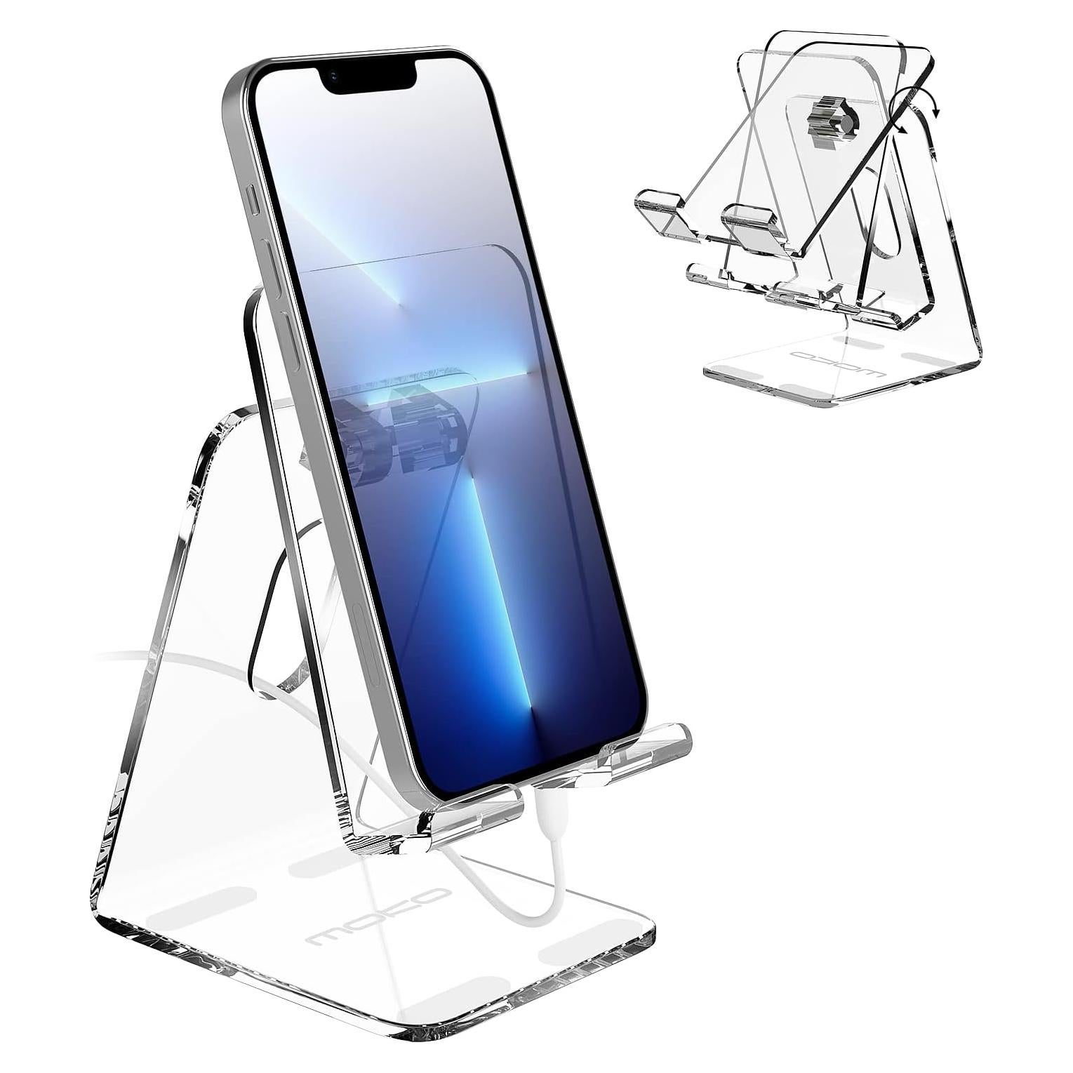 Soporte de Acrílico MoKo Ajustable para Tabletas y Teléfonos