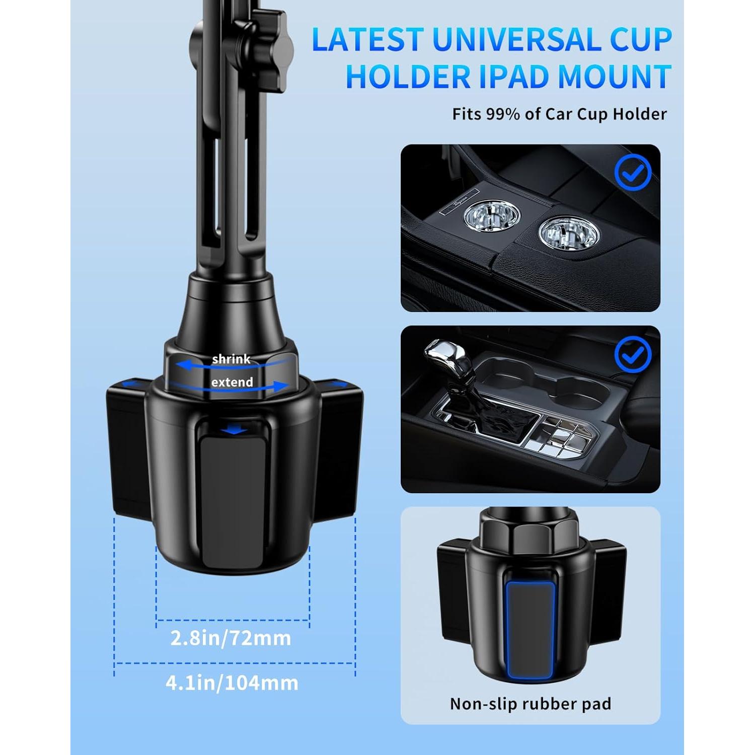 Soporte para Tablet en Coche YYDBS Ajustable 4.7-13"