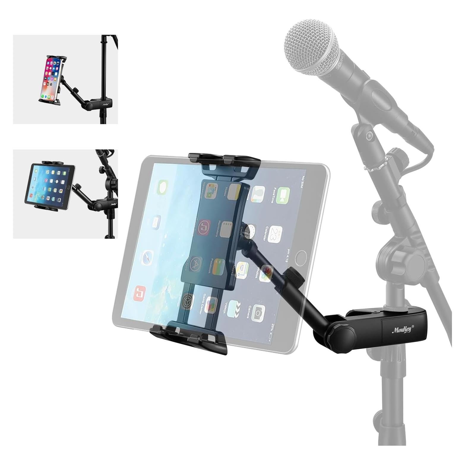 Soporte para Tableta Ajustable Moukey para Micrófono 4.7-12.9"