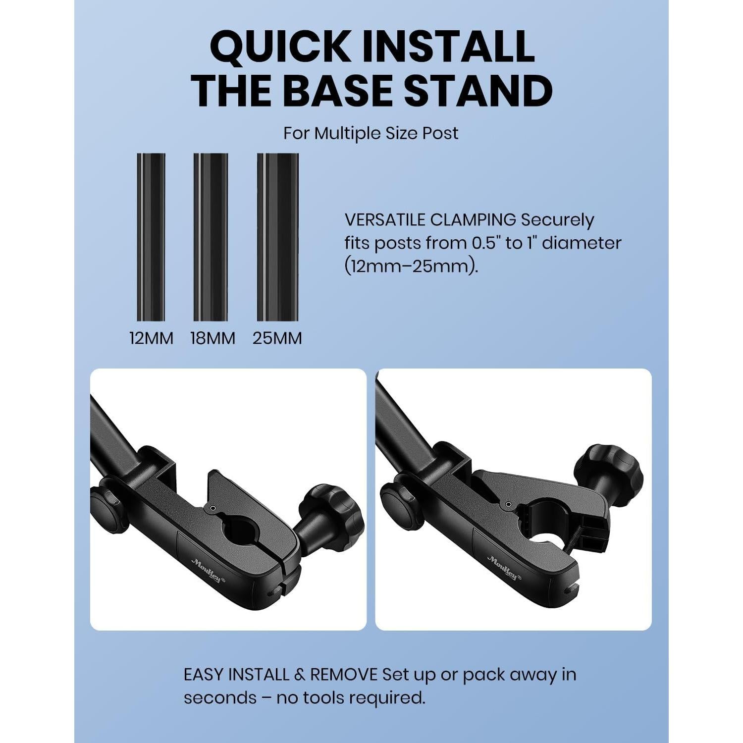 Soporte para Tableta Ajustable Moukey para Micrófono 4.7-12.9"