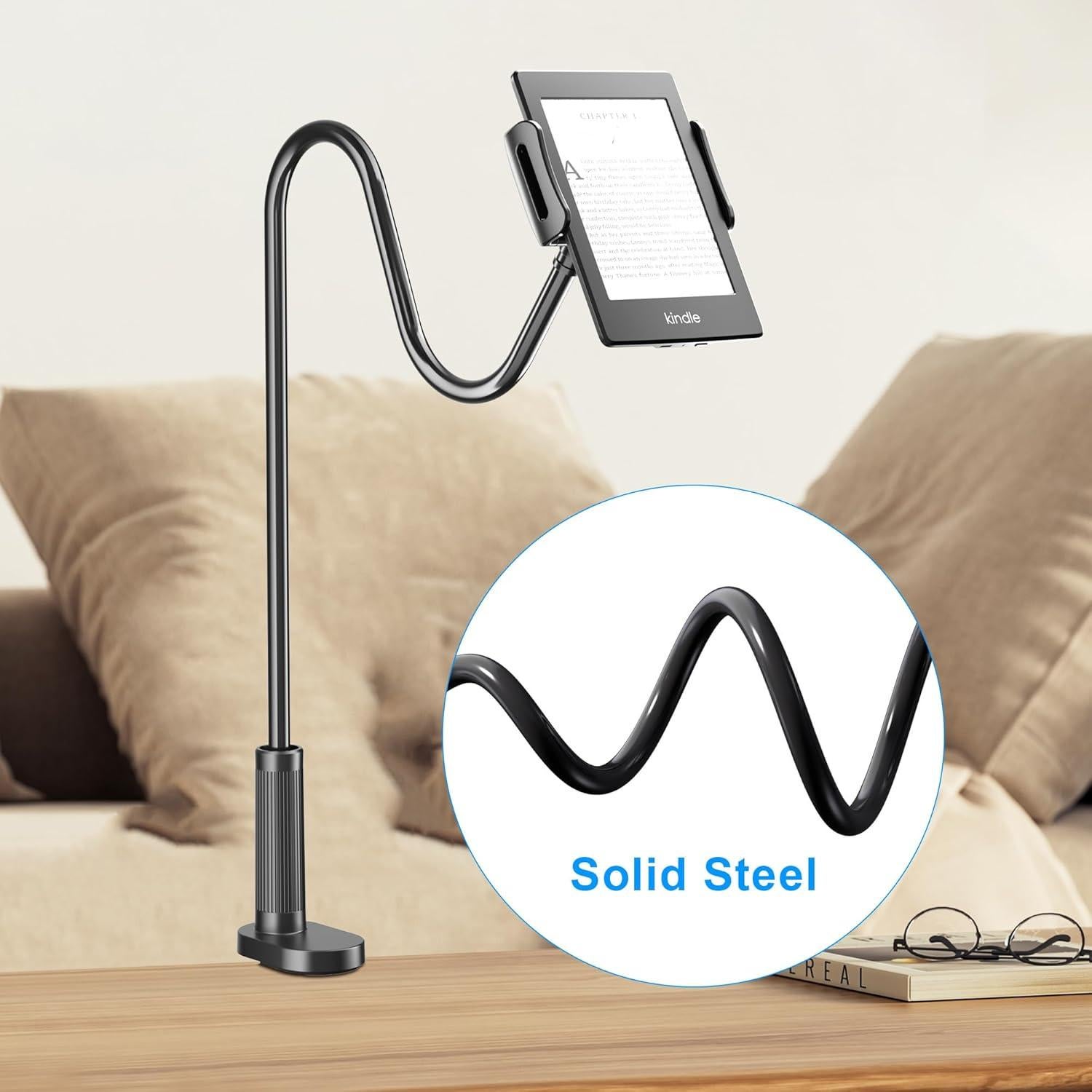 Soporte Gooseneck para Tablet y Kindle Kefotic K2 - Negro