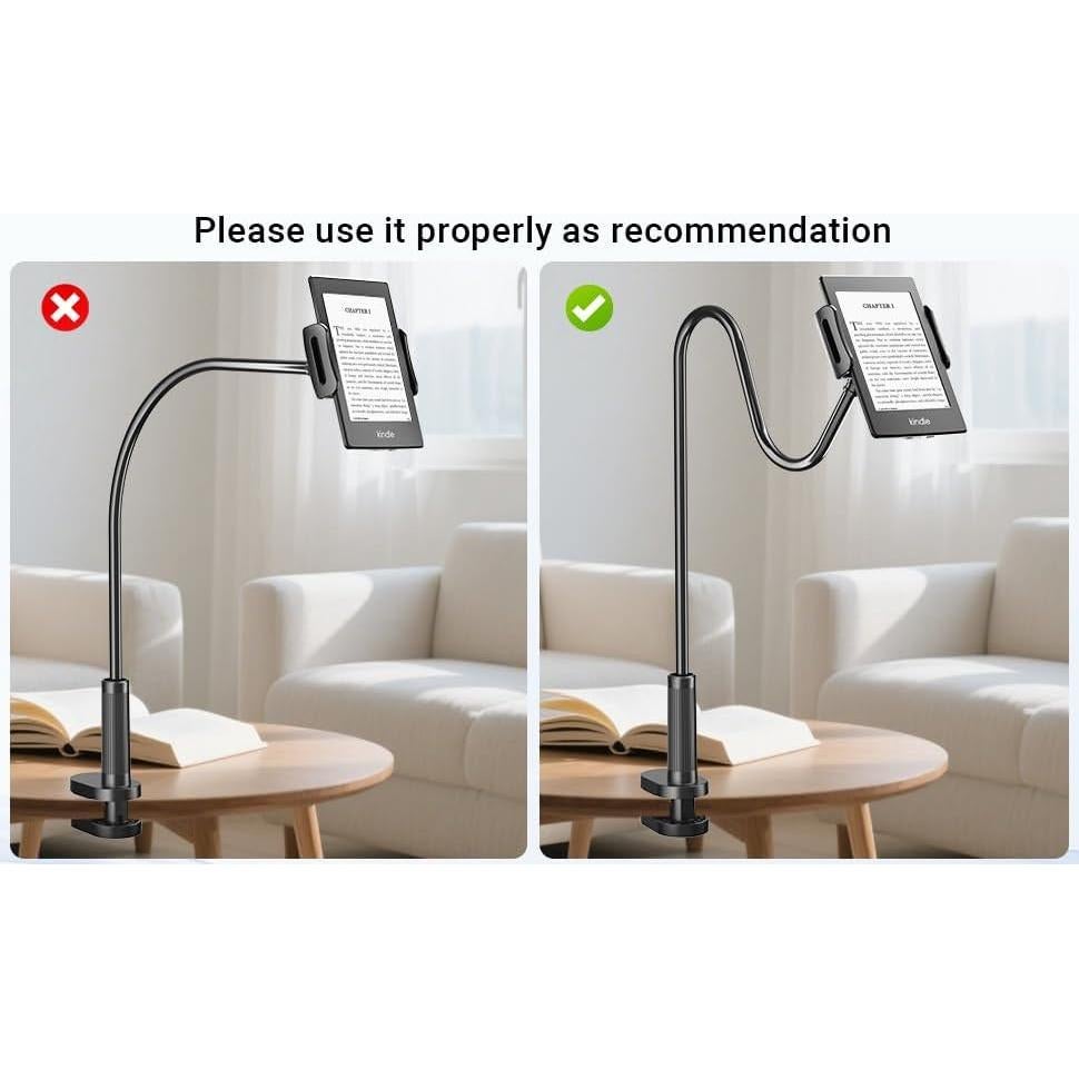 Soporte Gooseneck para Tablet y Kindle Kefotic K2 - Negro