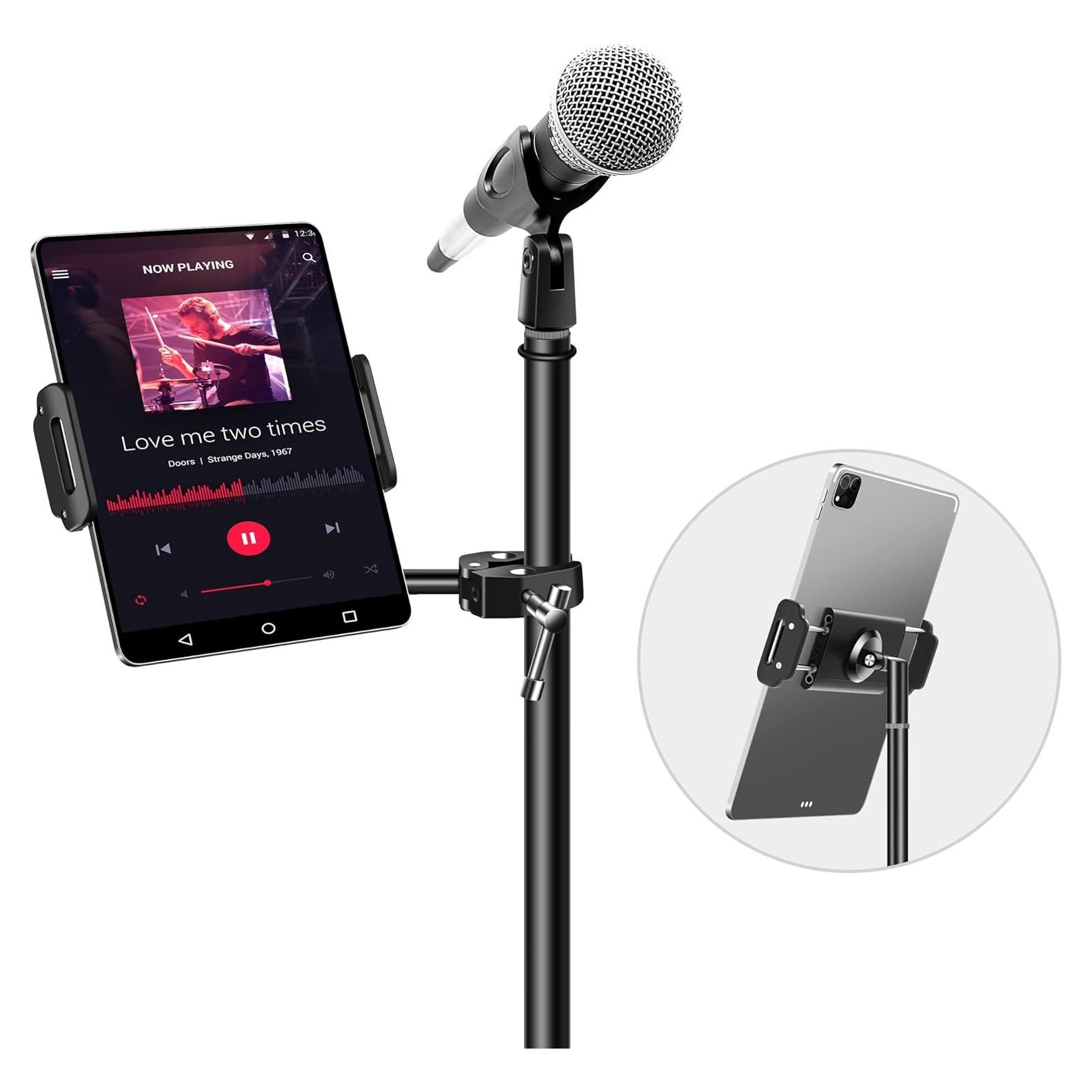 Soporte de Aluminio Elitehood para iPad y Micrófono 4.7-13"