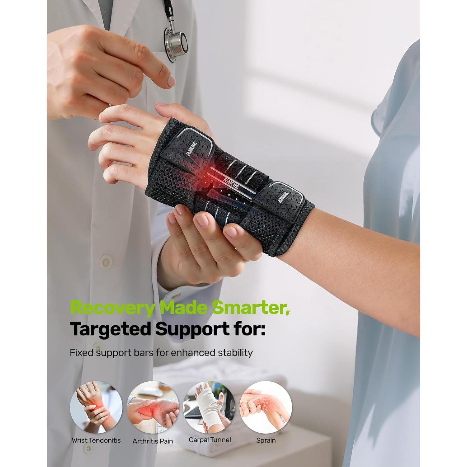 Férula para Túnel Carpiano Rakiie Mediana Mano Derecha Gris