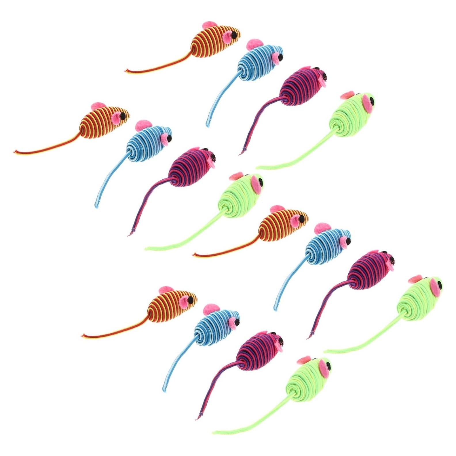Juguetes Interactivos para Gatos Scicalife - 12 Ratones Coloridos