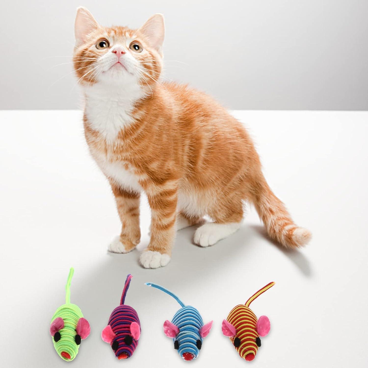 Juguetes Interactivos para Gatos Scicalife - 12 Ratones Coloridos