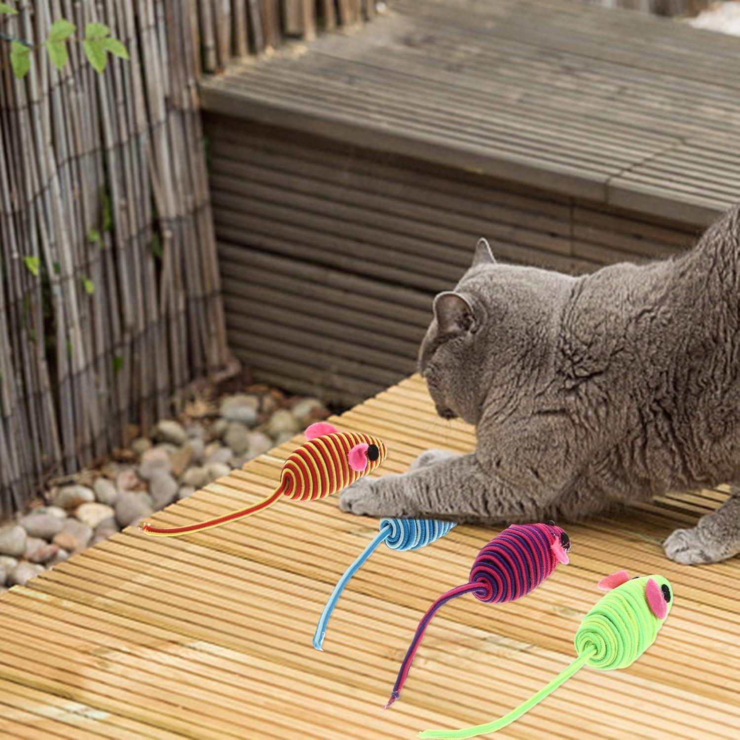 Juguetes Interactivos para Gatos Scicalife - 12 Ratones Coloridos