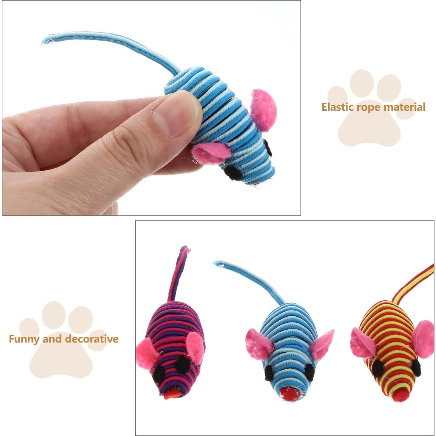 Juguetes Interactivos para Gatos Scicalife - 12 Ratones Coloridos