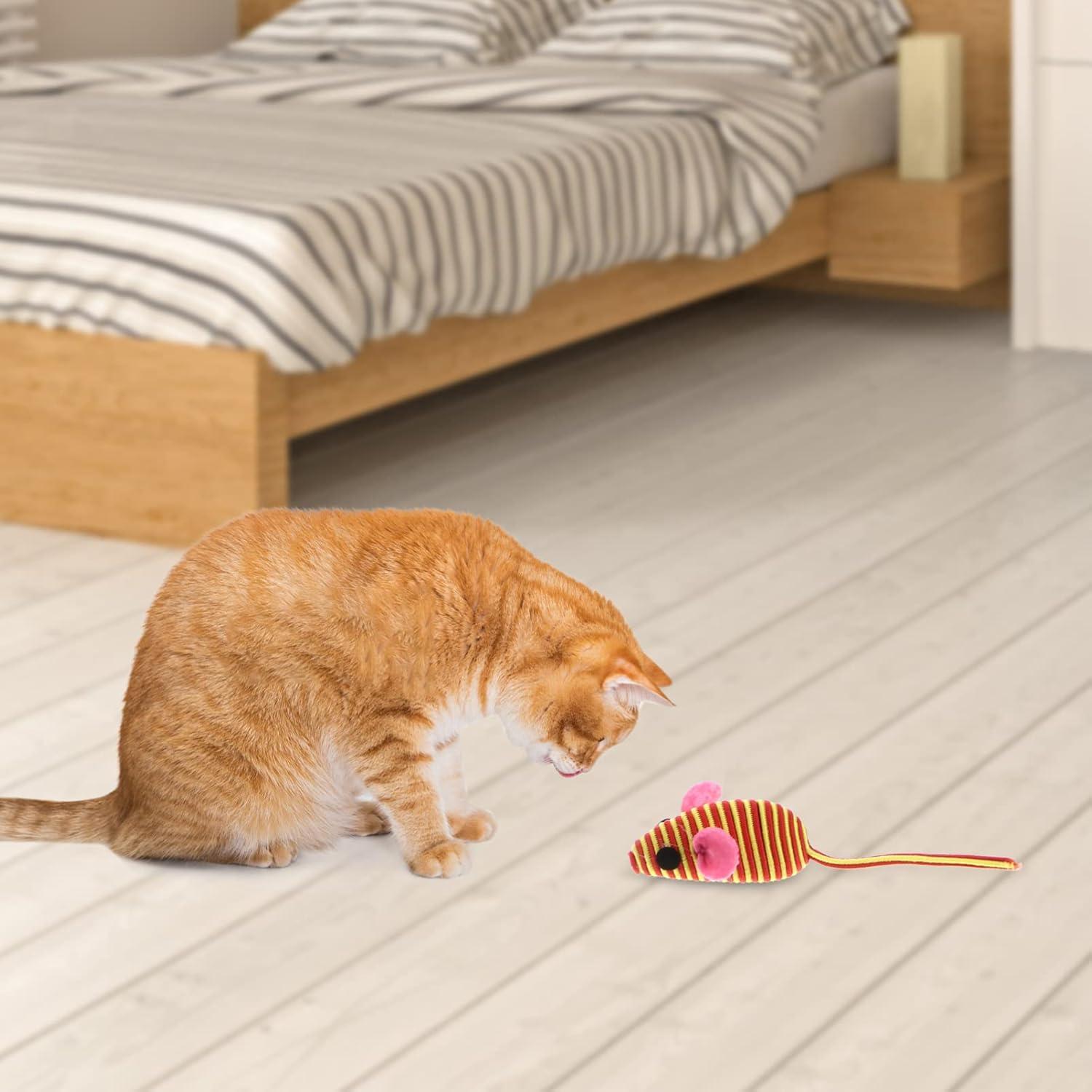 Juguetes Interactivos para Gatos Scicalife - 12 Ratones Coloridos