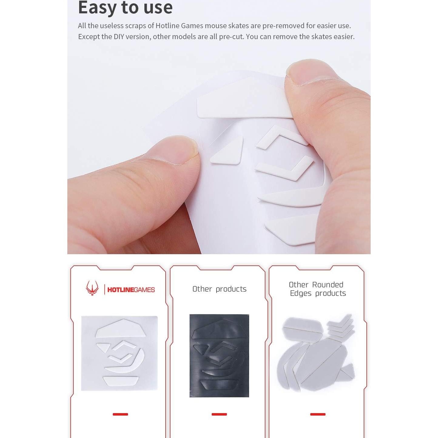 Patines para Ratón HOTLINEGAMES 3.0 Plus PTFE para Razer Basilisk