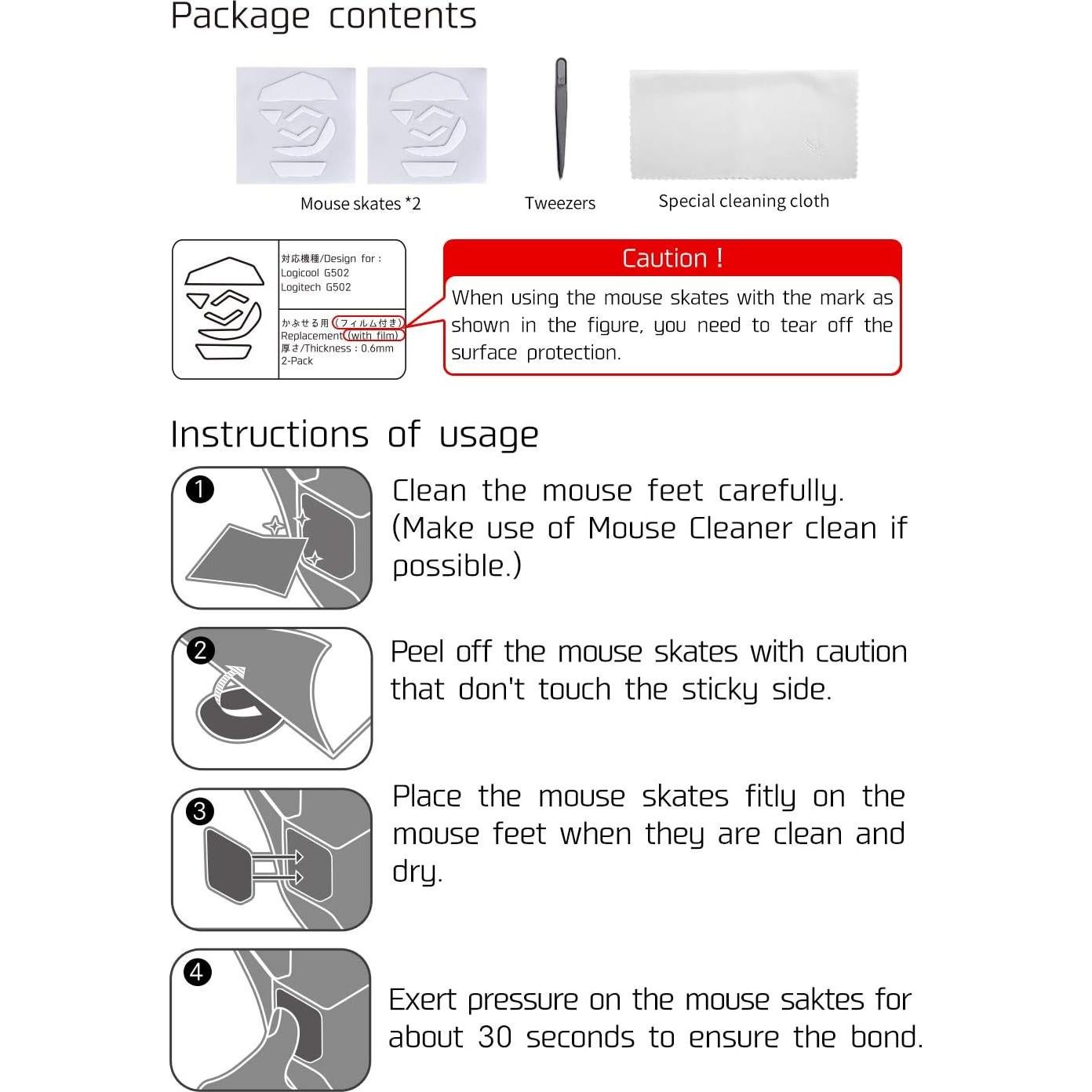 Patines para Ratón HOTLINEGAMES 3.0 Plus PTFE para Razer Basilisk