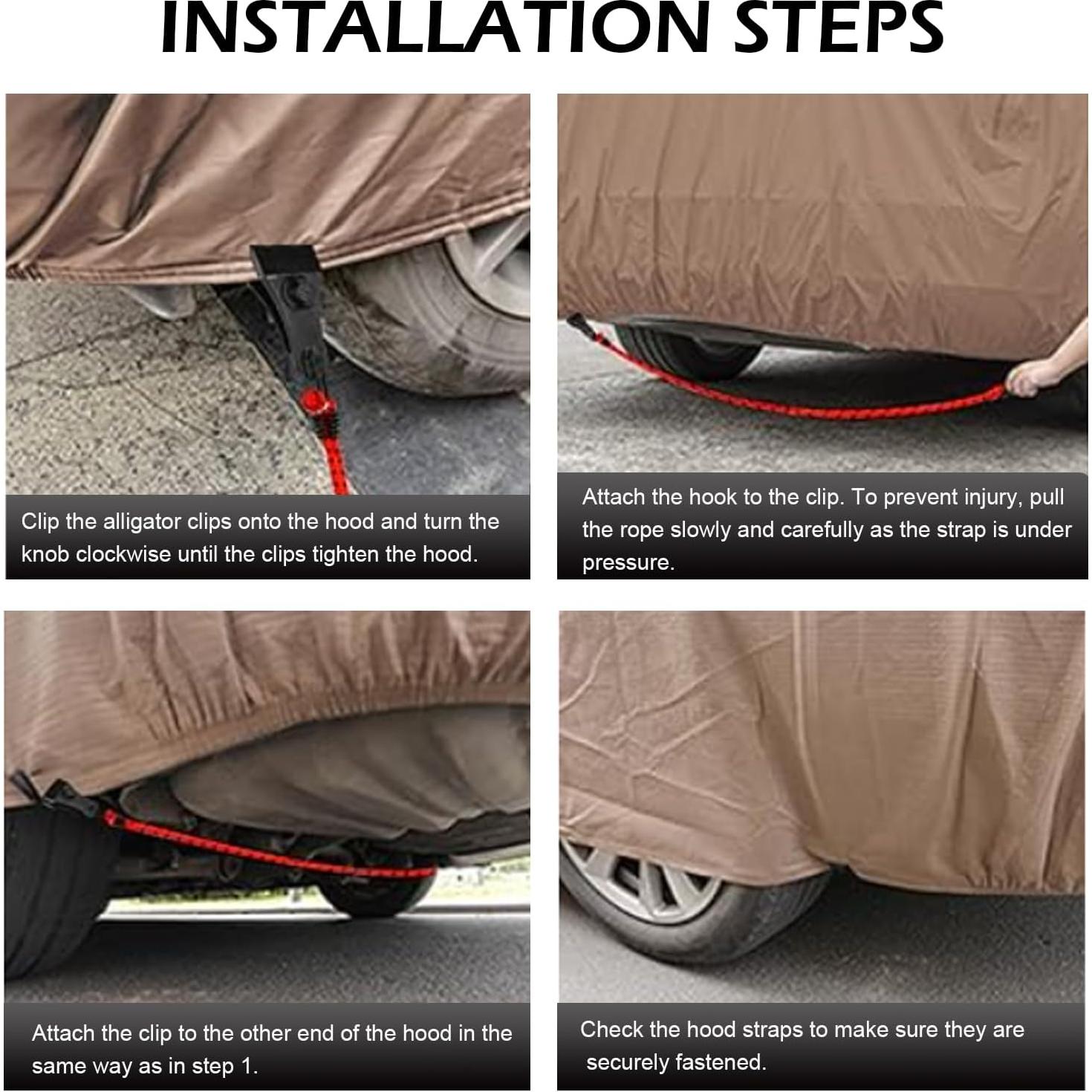 Cuerdas Bungee Elásticas Arwrilt 2 PCS 2m con Ganchos Rojo