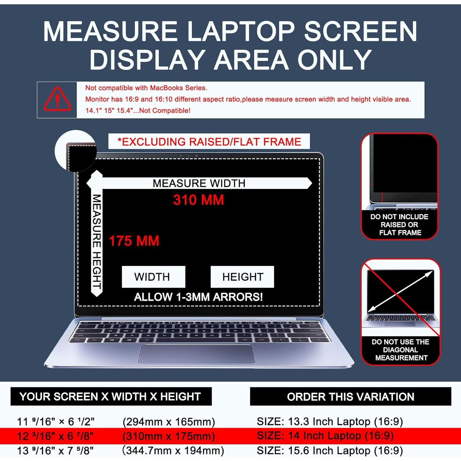 Filtro de Privacidad para Laptop 14" Halloive 360° Antirreflejo
