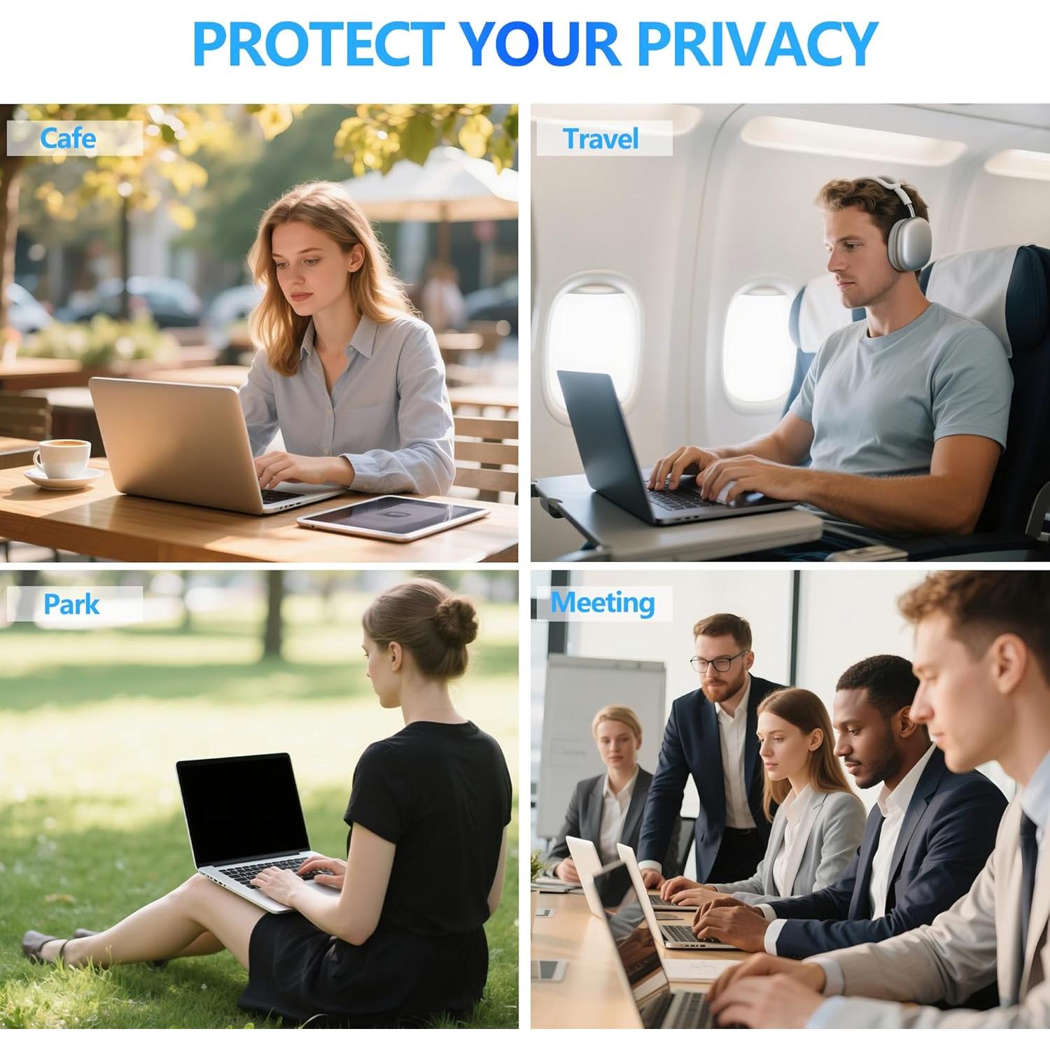 Filtro de Privacidad para Laptop 14" Halloive 360° Antirreflejo