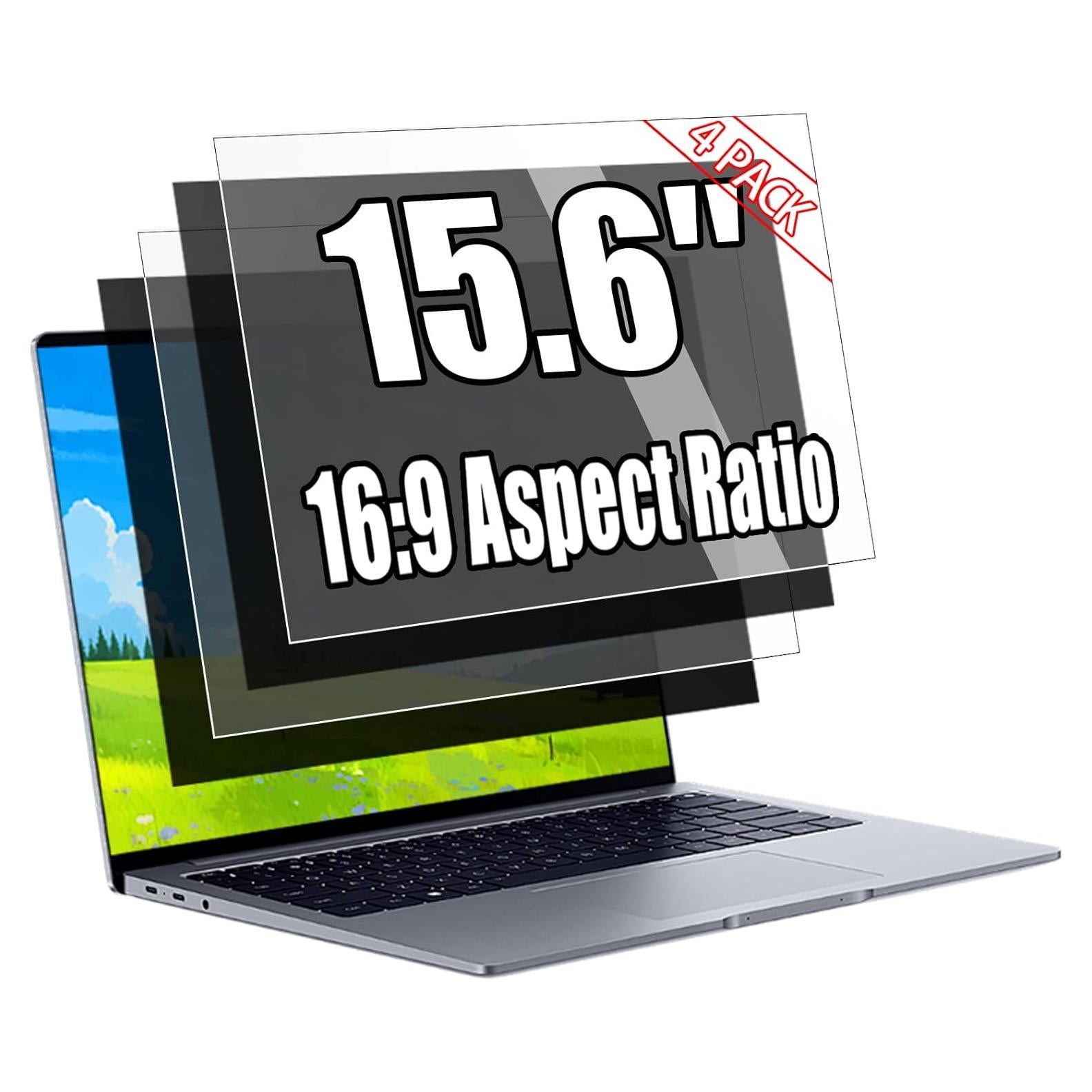 Pack 4 Pantallas de Privacidad y Anti Luz Azul 15.6" Vxaop