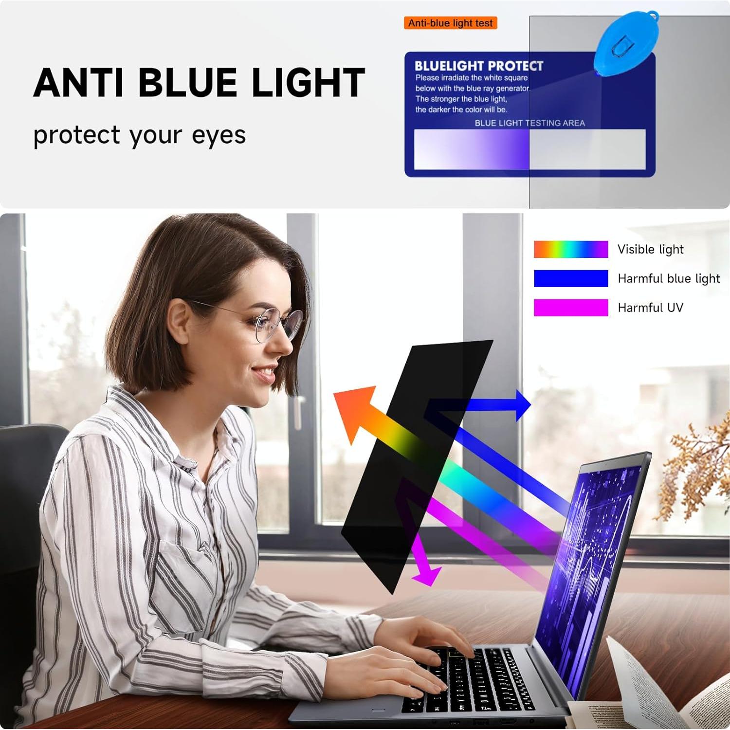 Filtro de Privacidad Mamol 13.3" para Laptop 16:9 Anti Luz Azul