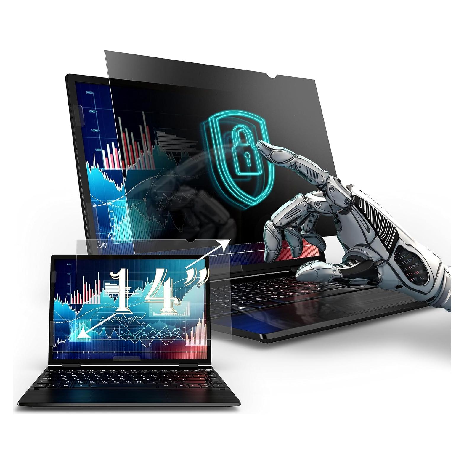 Filtro de Pantalla Privada 14" EZ-Pro Antirreflejo y Antiluz Azul