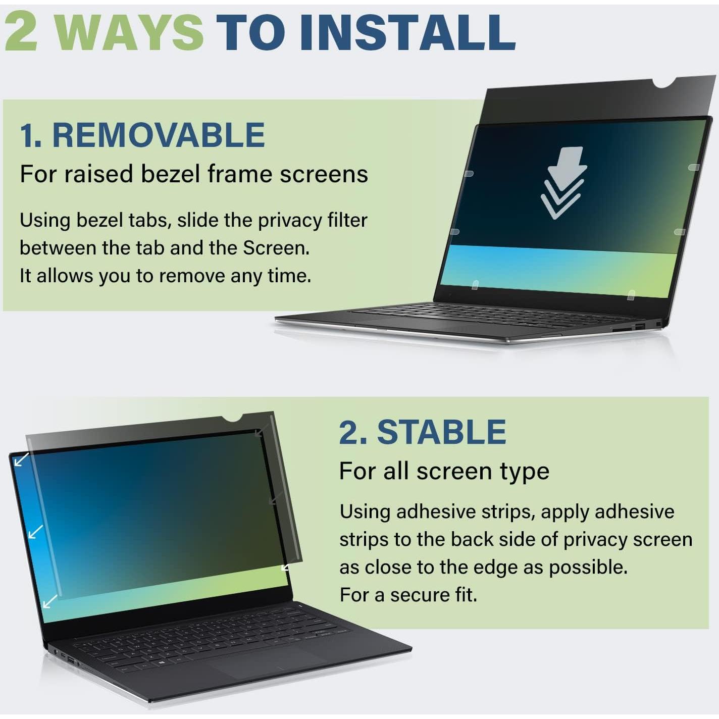 Filtro de Pantalla Privada SenseAGE 13.3" Antirreflejo y UV