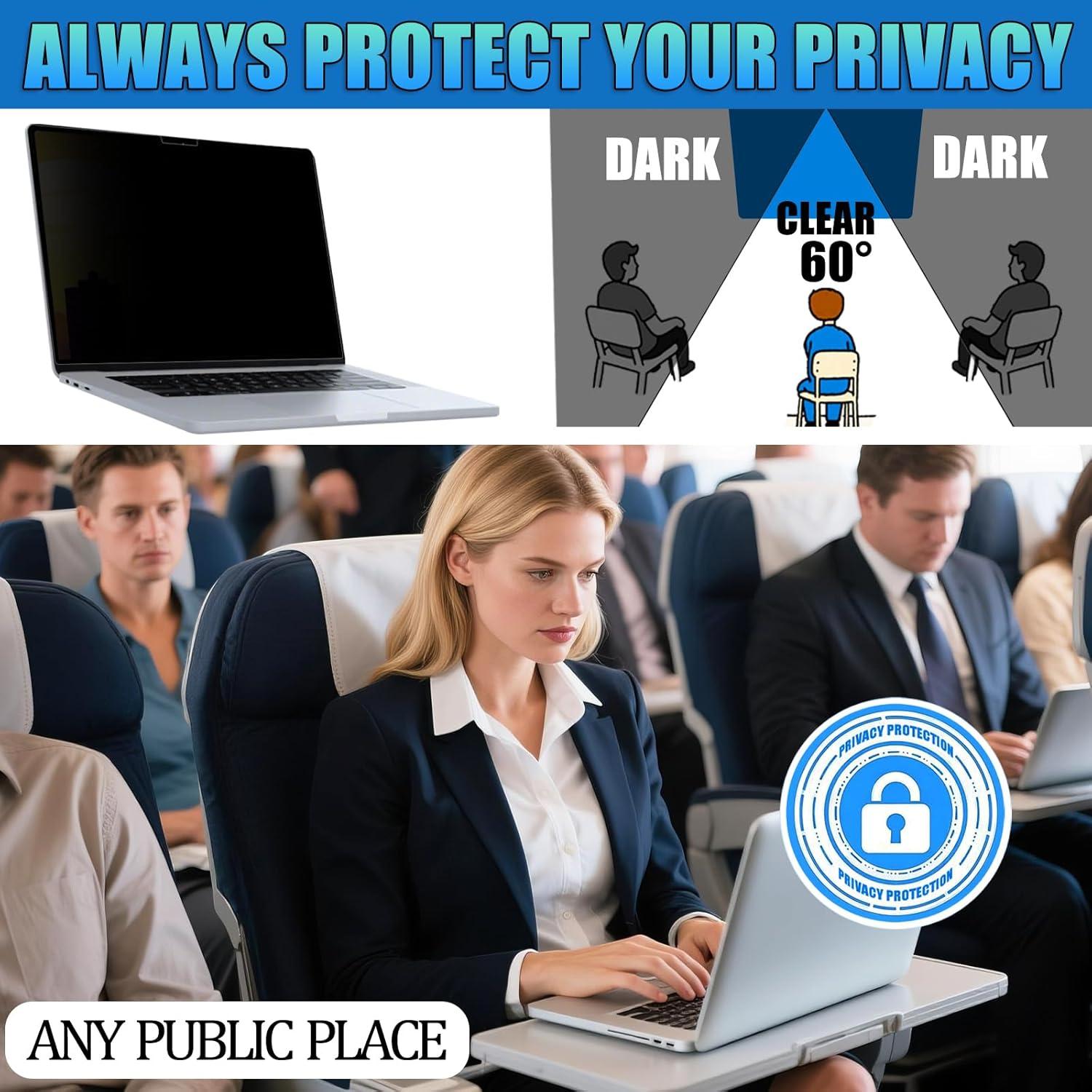 Protector de Pantalla Privado Ceydebne para MacBook Air 13.6" 2022-2025