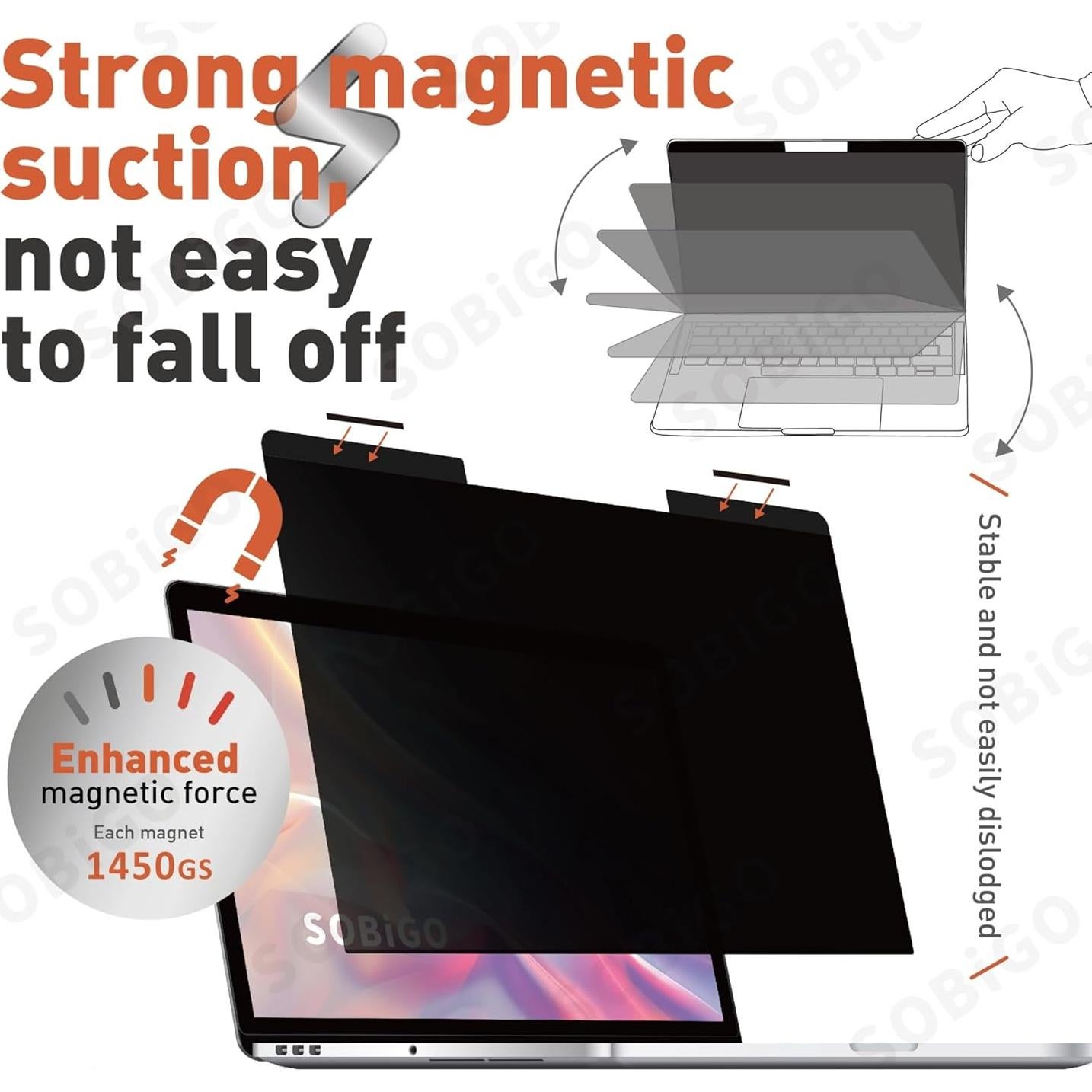 Protector de Pantalla Privada Magnético SOBIGO 14" Antirreflejo